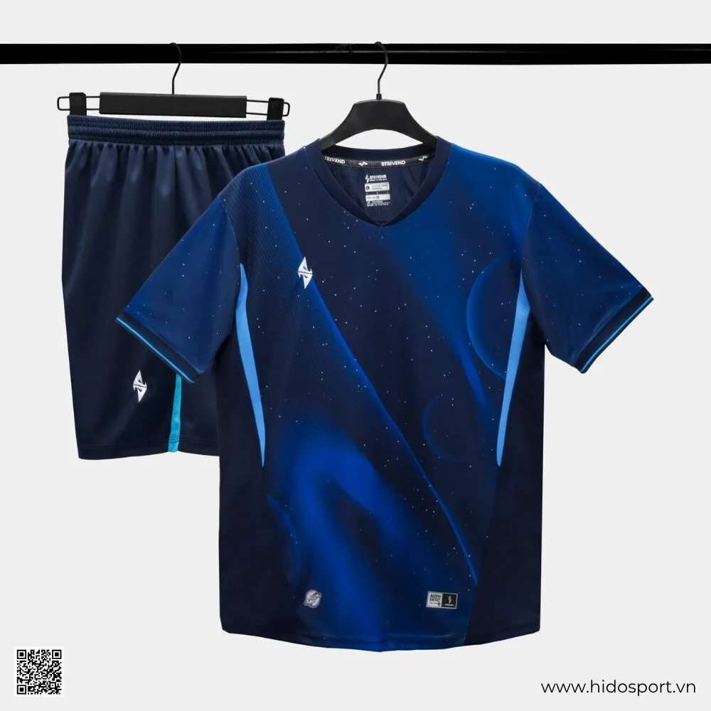 (TITLE)% BST 4 MÀU - Quần Áo Bóng Đá Thiết Kế Chính Hãng Strivend V7 Galaxy 2025 - Xanh Đen