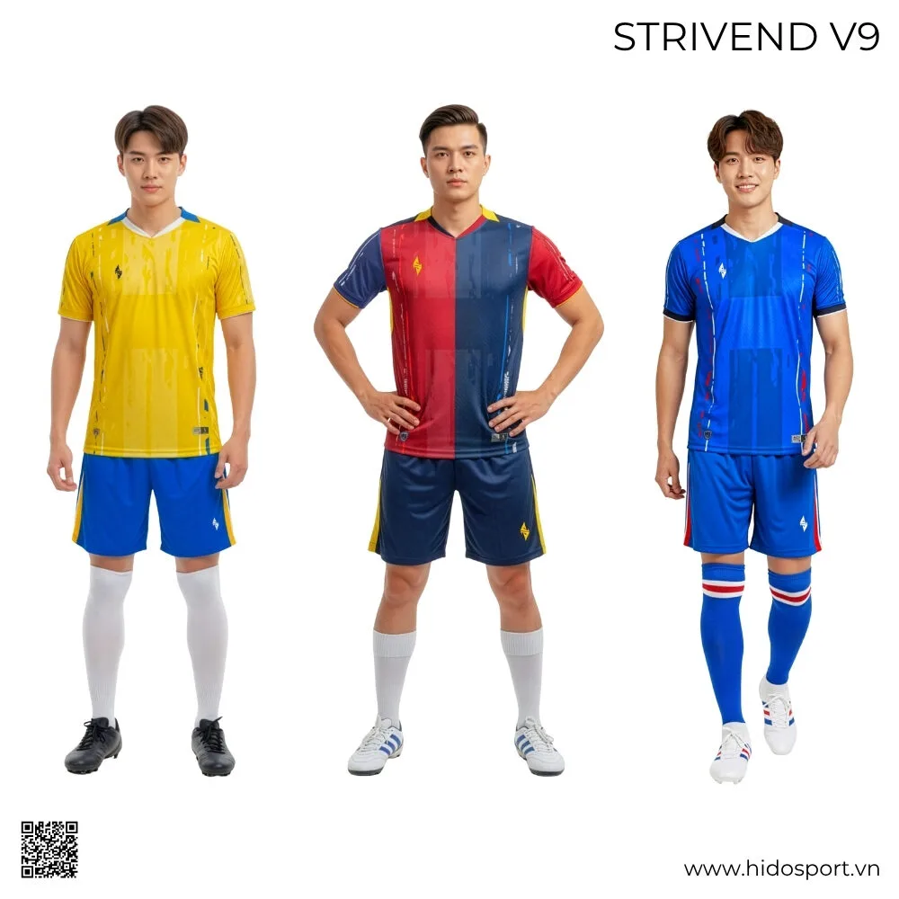 BST 6 MÀU - Quần Áo Bóng Đá Thiết Kế Chính Hãng Strivend V9 2025 - HIDO SPORT