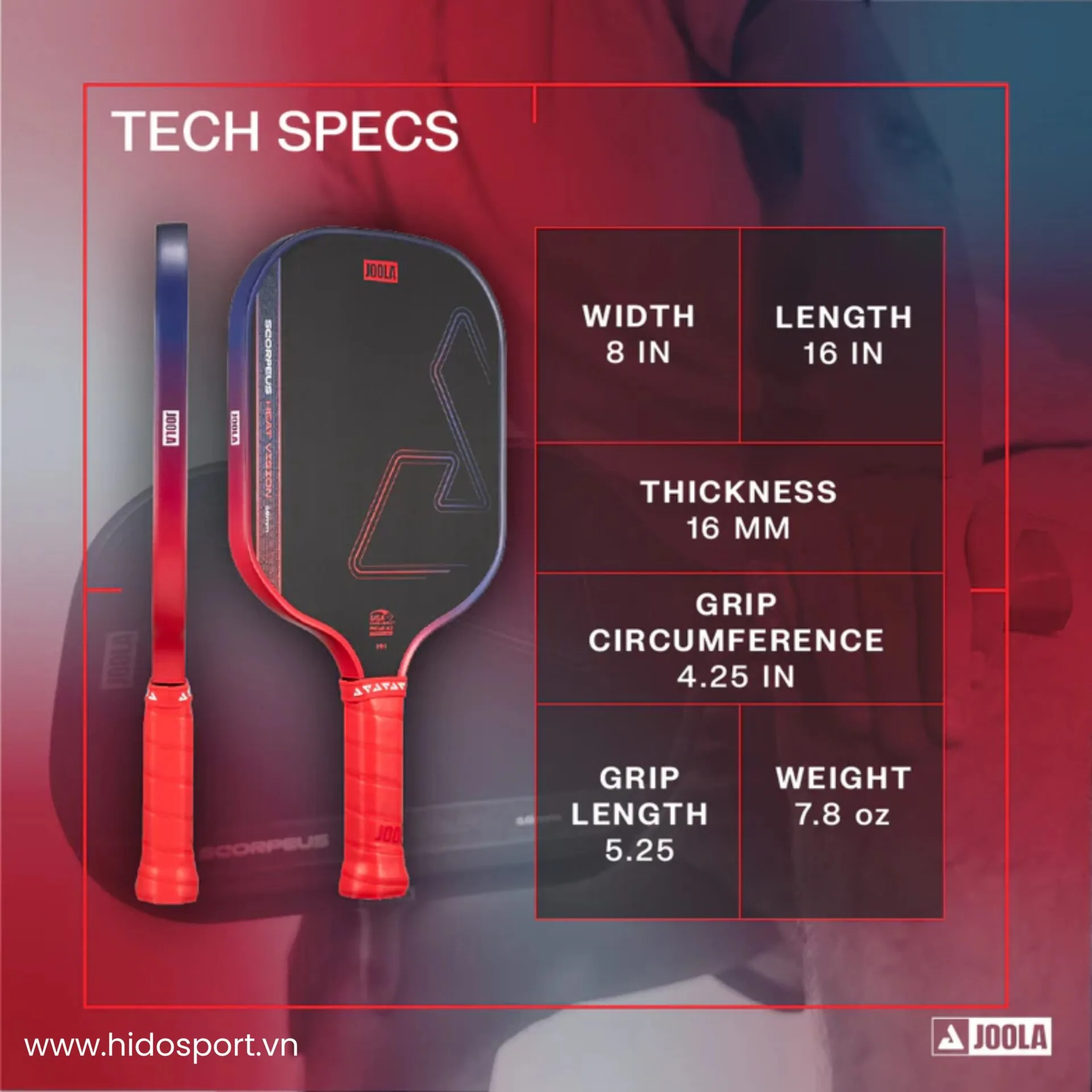 (TITLE)% Vot Pickleball Joola Heat Vision 16mm 17