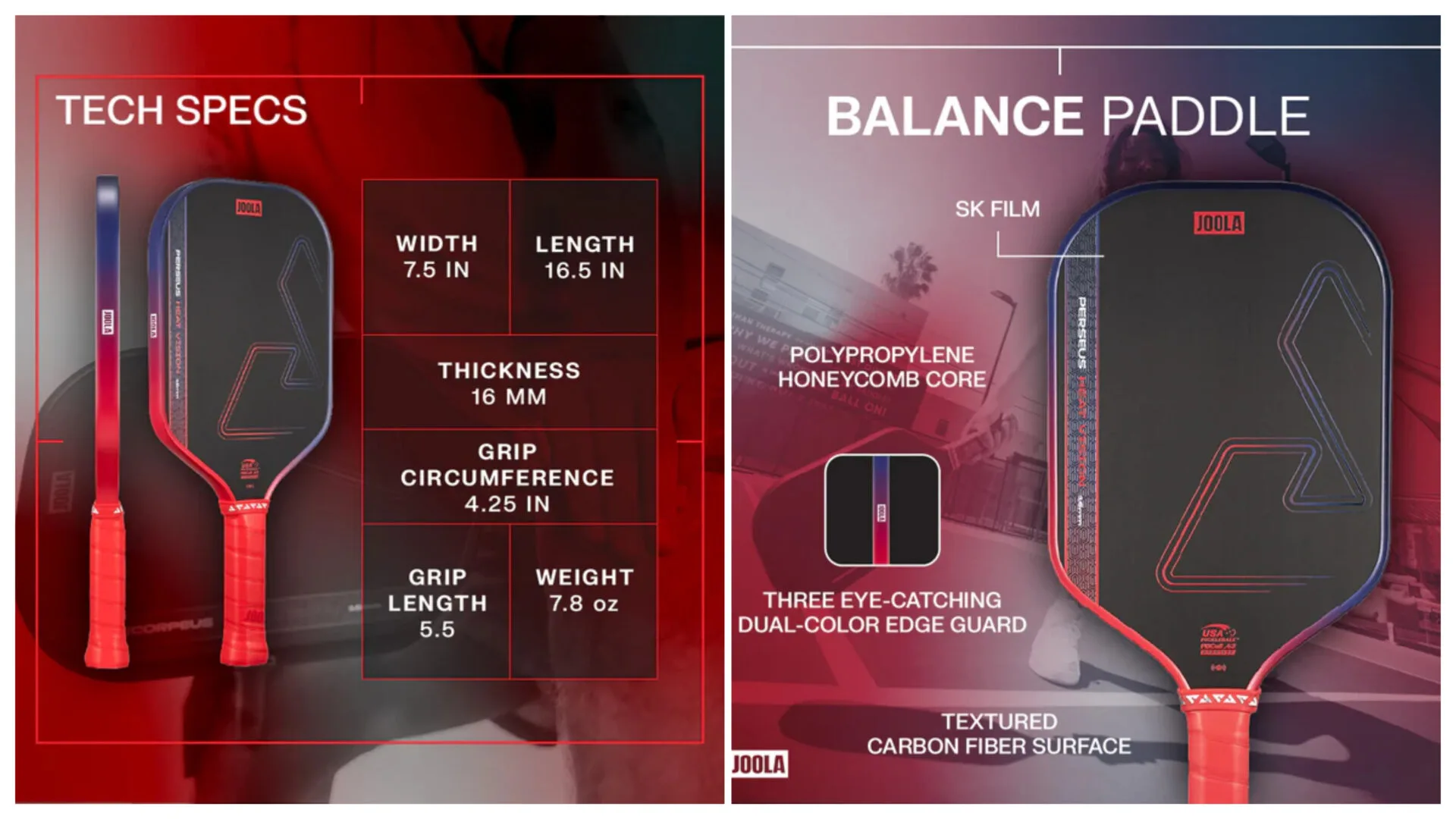 (TITLE)% Vot Pickleball Joola Heat Vision 16mm 29