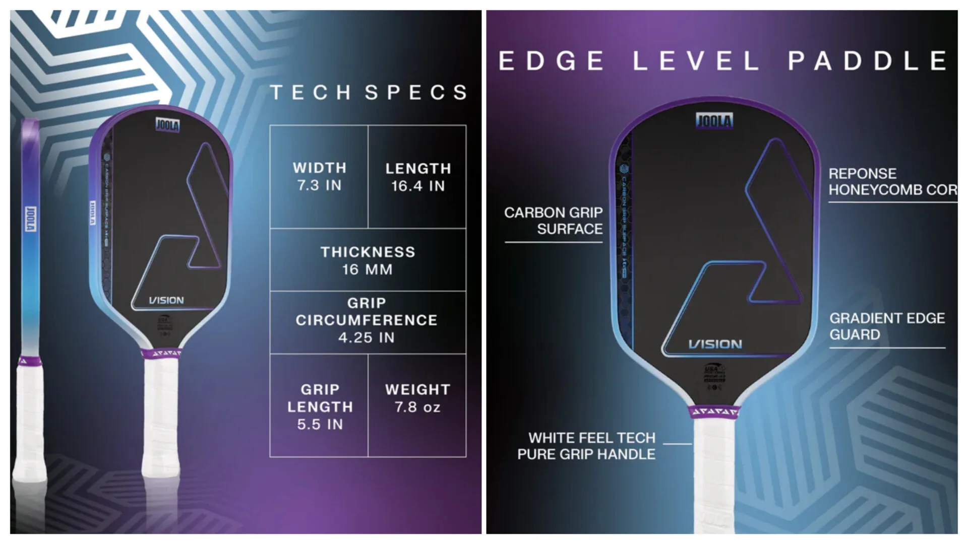 (TITLE)% Vot Pickleball Joola Heat Vision 16mm 30