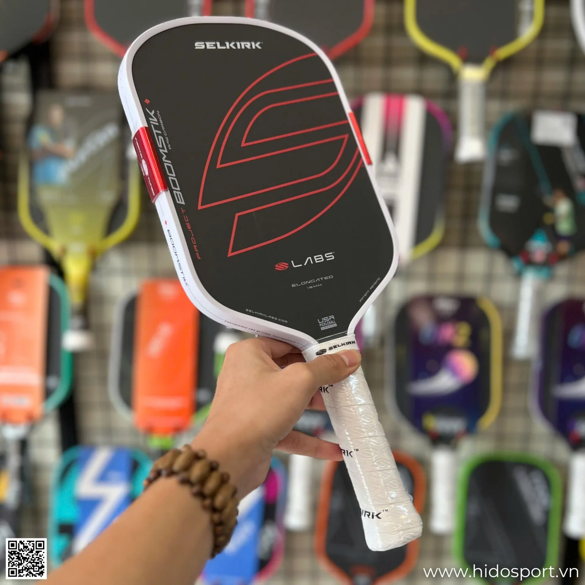 (TITLE)% Vot Selkirk Boomstik Raw Carbon Elongated 16mm Hinh Anh Doc Quyen Tai Hido Sport 05