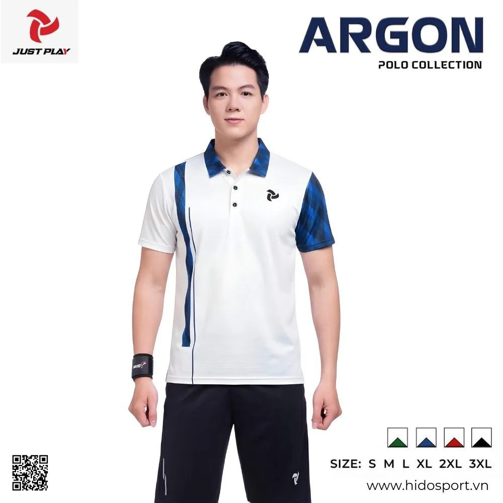 Áo Polo Thể Thao JUST PLAY ARGON Chính Hãng 2025 - BST 4 Màu - HIDO SPORT