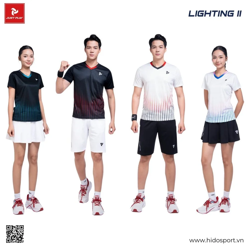 Áo Thể Thao Nam Nữ JUST PLAY LIGHTING II Chính Hãng 2025 | BST 4 Màu - HIDO SPORT