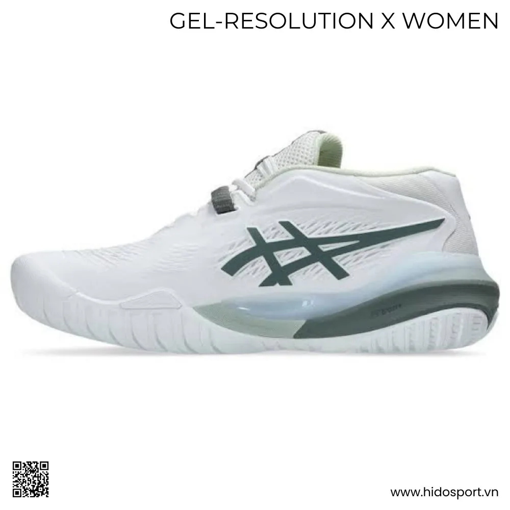 Giày Pickleball Nữ ASICS Gel Resolution X Chính Hãng 2025 | Màu Trắng - HIDO SPORT