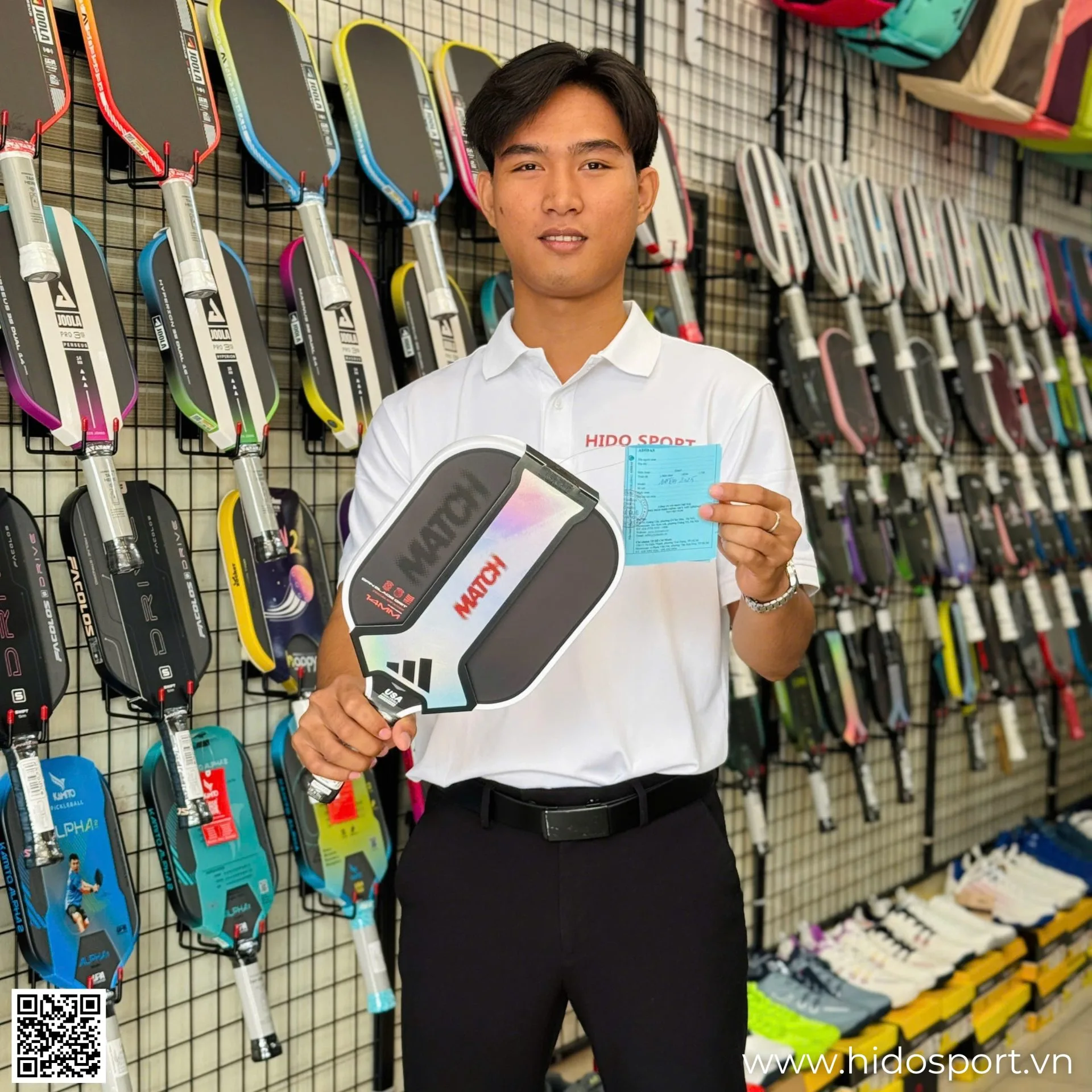 Vot Pickleball Adidas Match 14mm Chinh Hang 2025 01