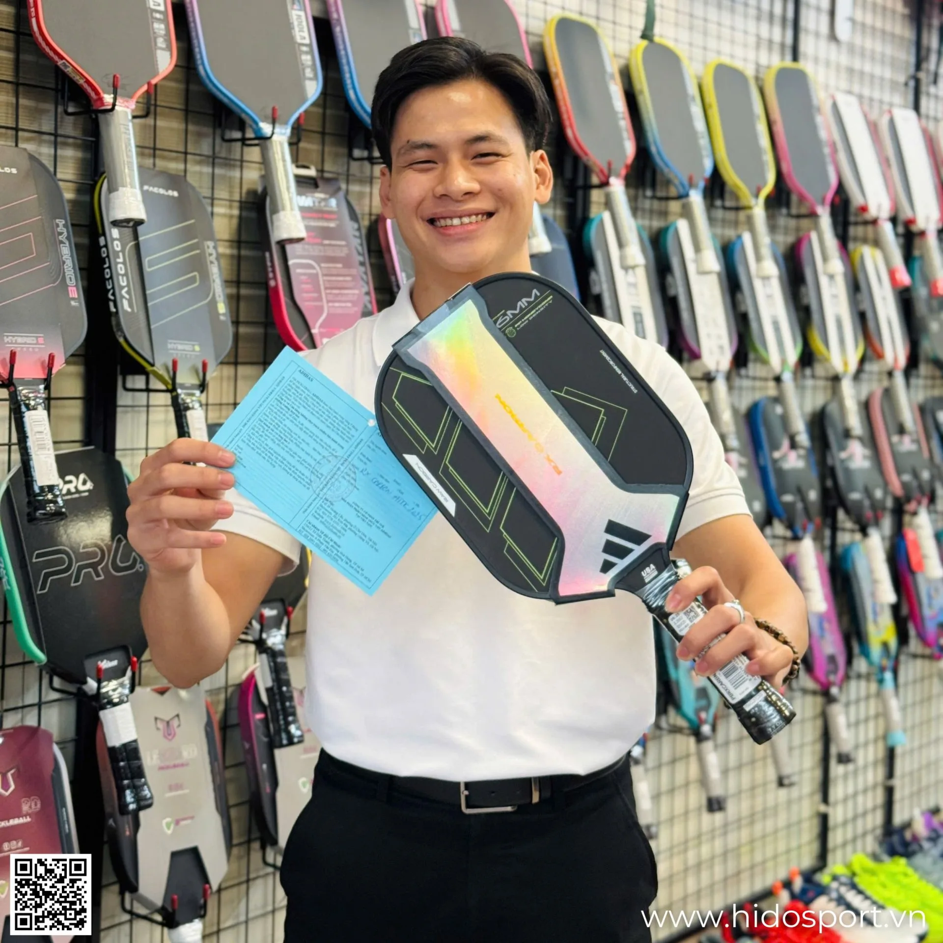 Vot Pickleball Adidas Rx Carbon Attk Hinh Anh Thuc Te 001