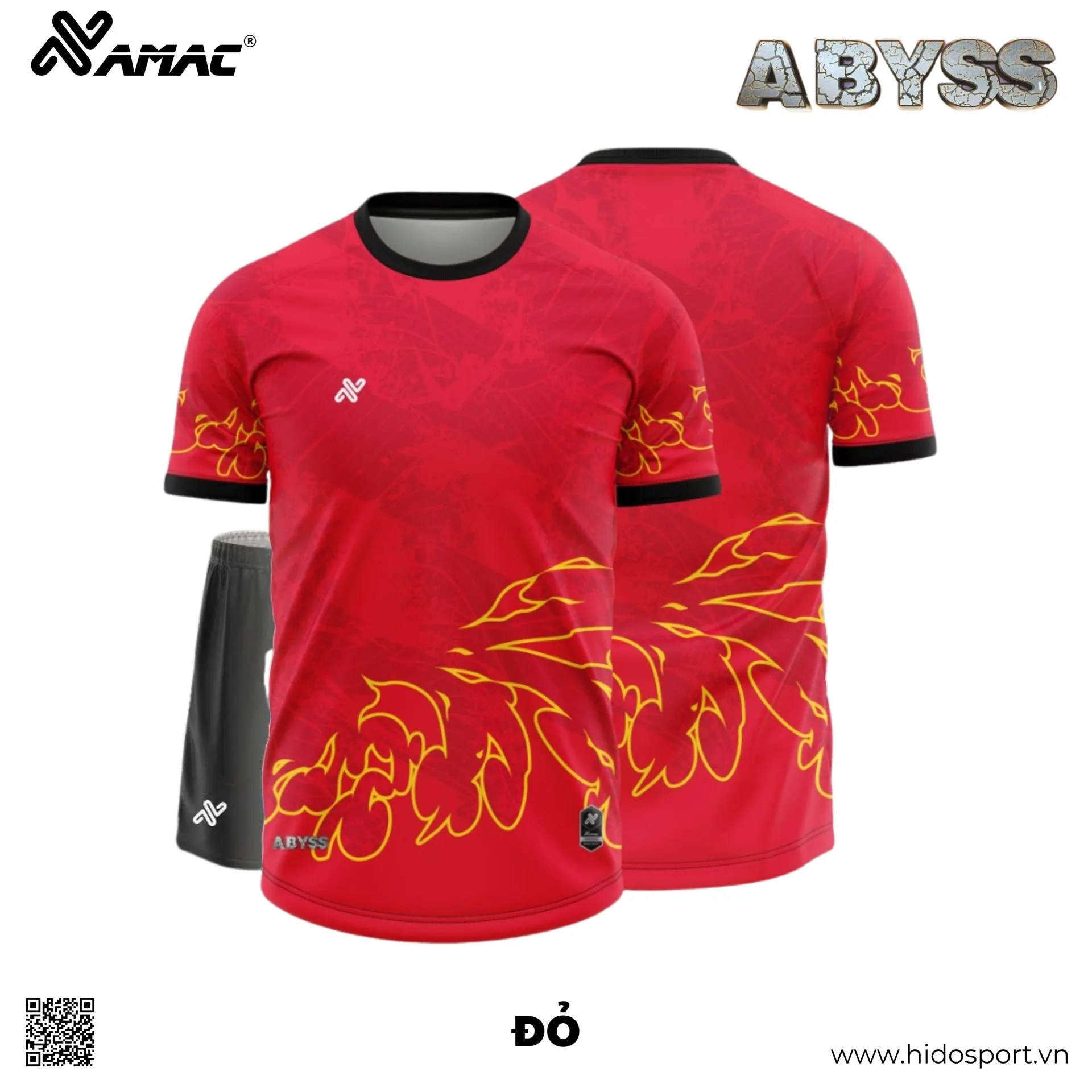 Quần Áo Bóng Đá Thiết Kế Chính Hãng AMAC ABYSS 2026 - BST 10 MÀU - Đỏ