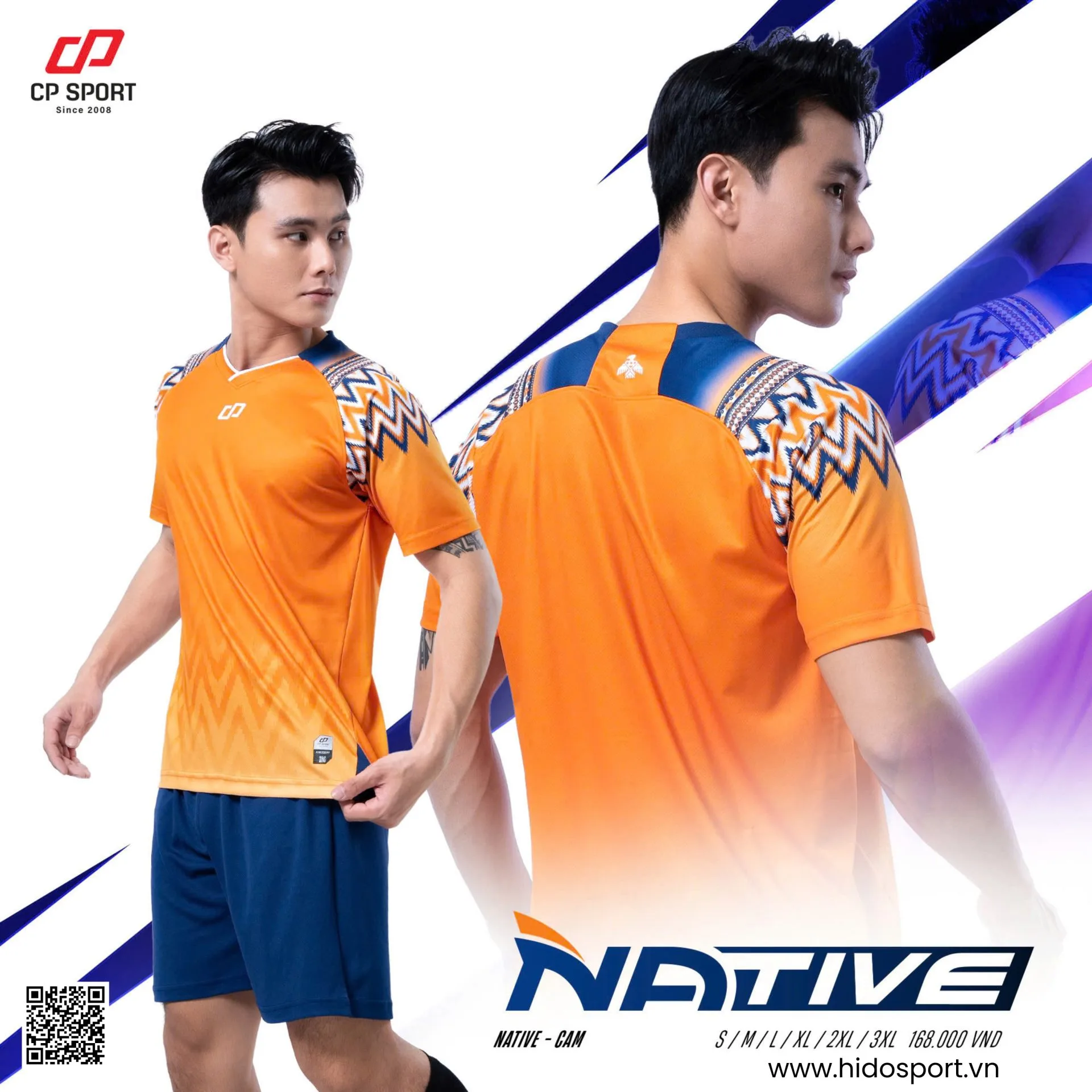 Quần Áo Bóng Đá Thiết Kế Chính Hãng CP NATIVE 2026 - BST 9 MÀU - Cam
