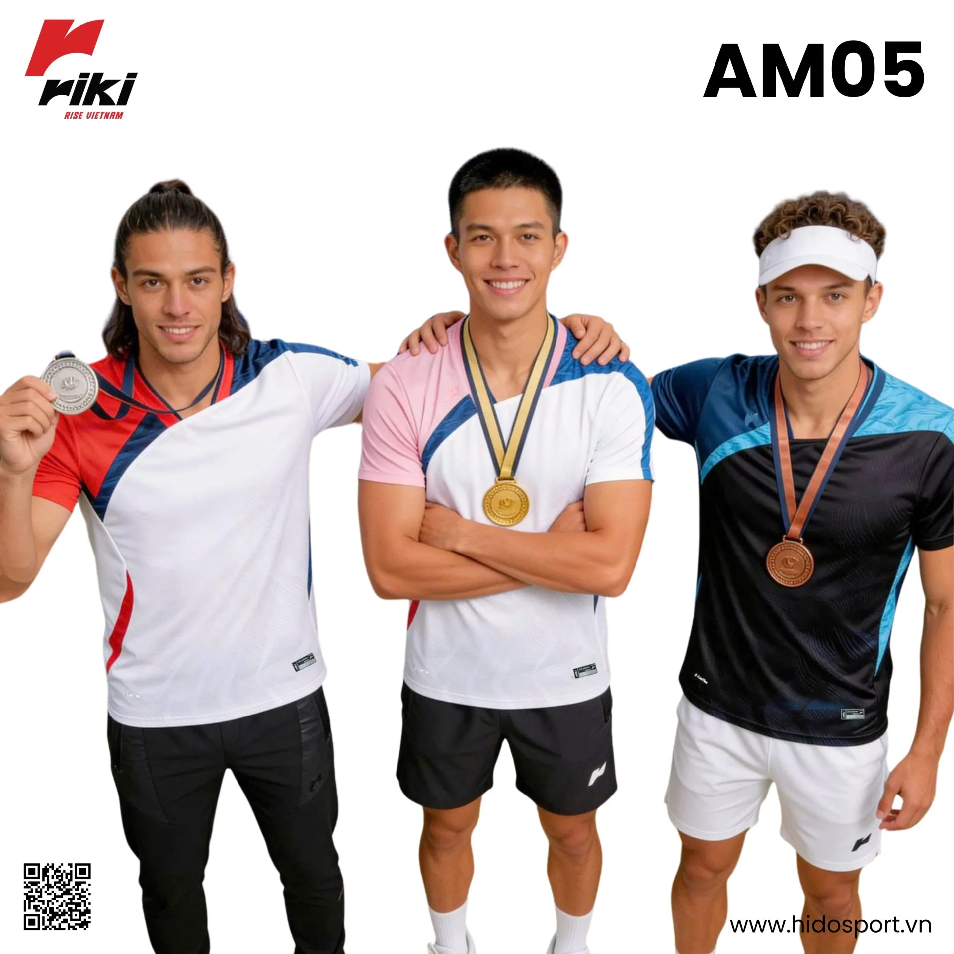 Áo Pickleball Nam Nữ RIKI AM05 Chính Hãng 2026 – BST 3 Màu - HIDO SPORT