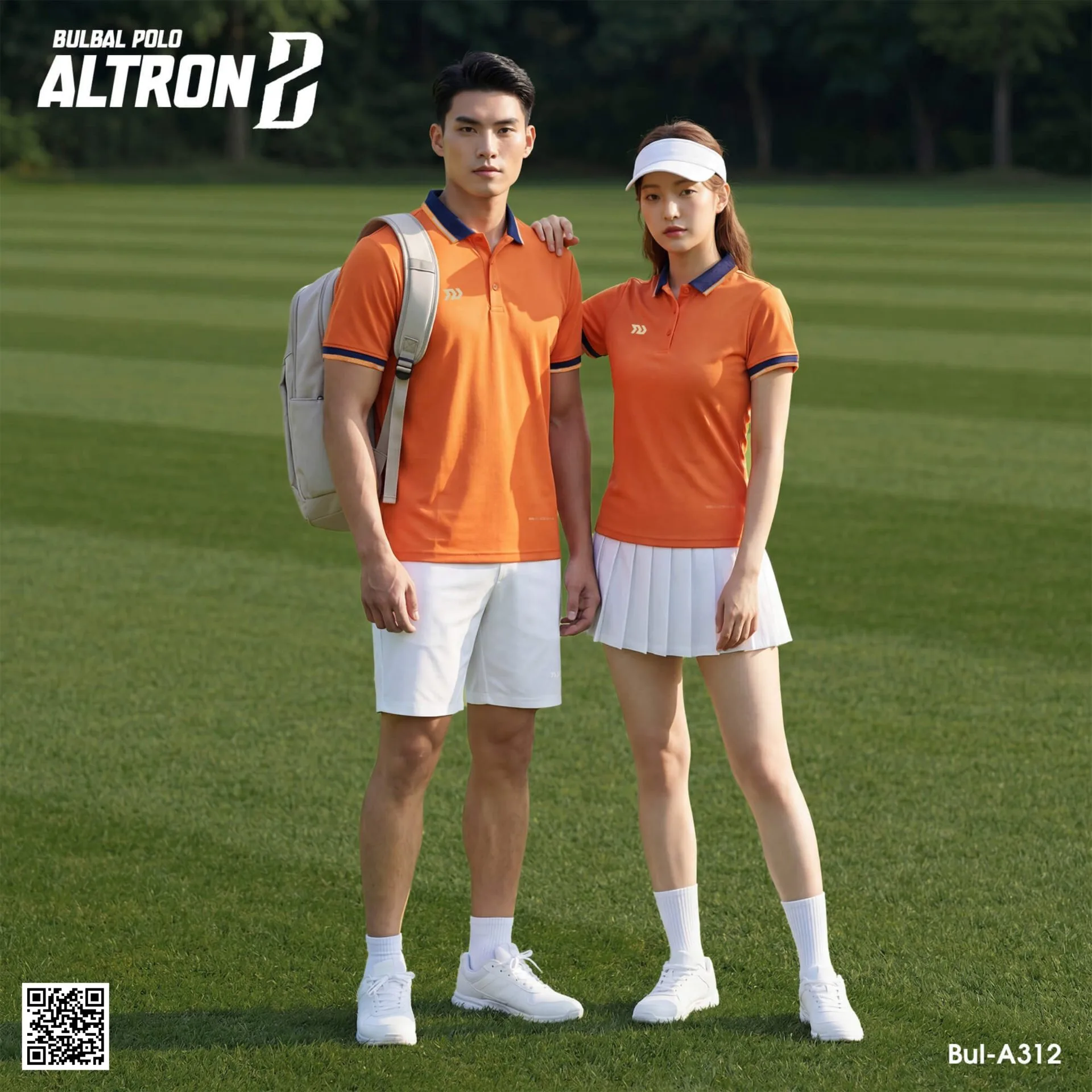 Áo Polo Nam Nữ Bulbal Altron 2 Chính Hãng 2026 - BST 10 Màu - Cam