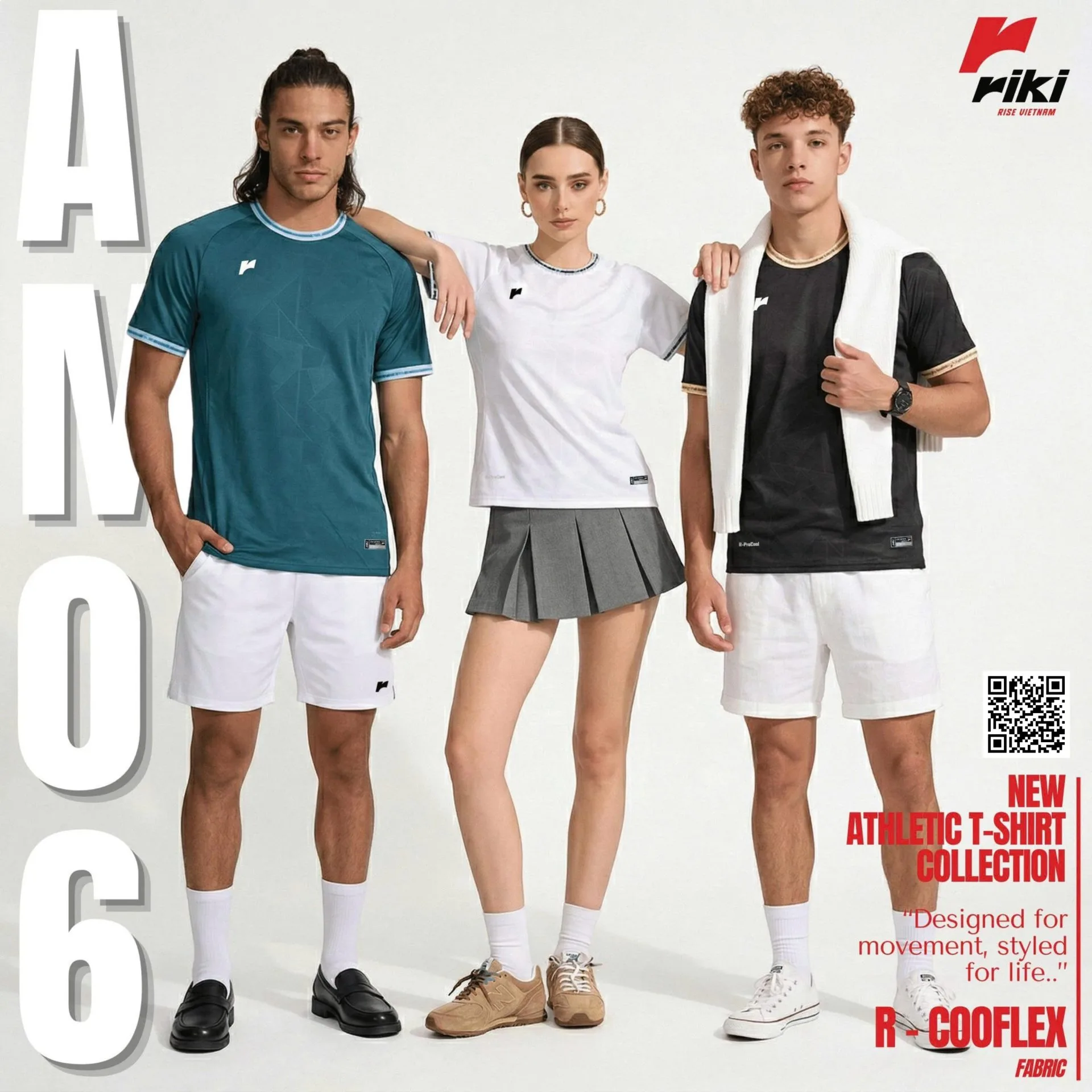 Áo Pickleball Nam Nữ RIKI AM06 Chính Hãng 2026 - BST 3 Màu - 1