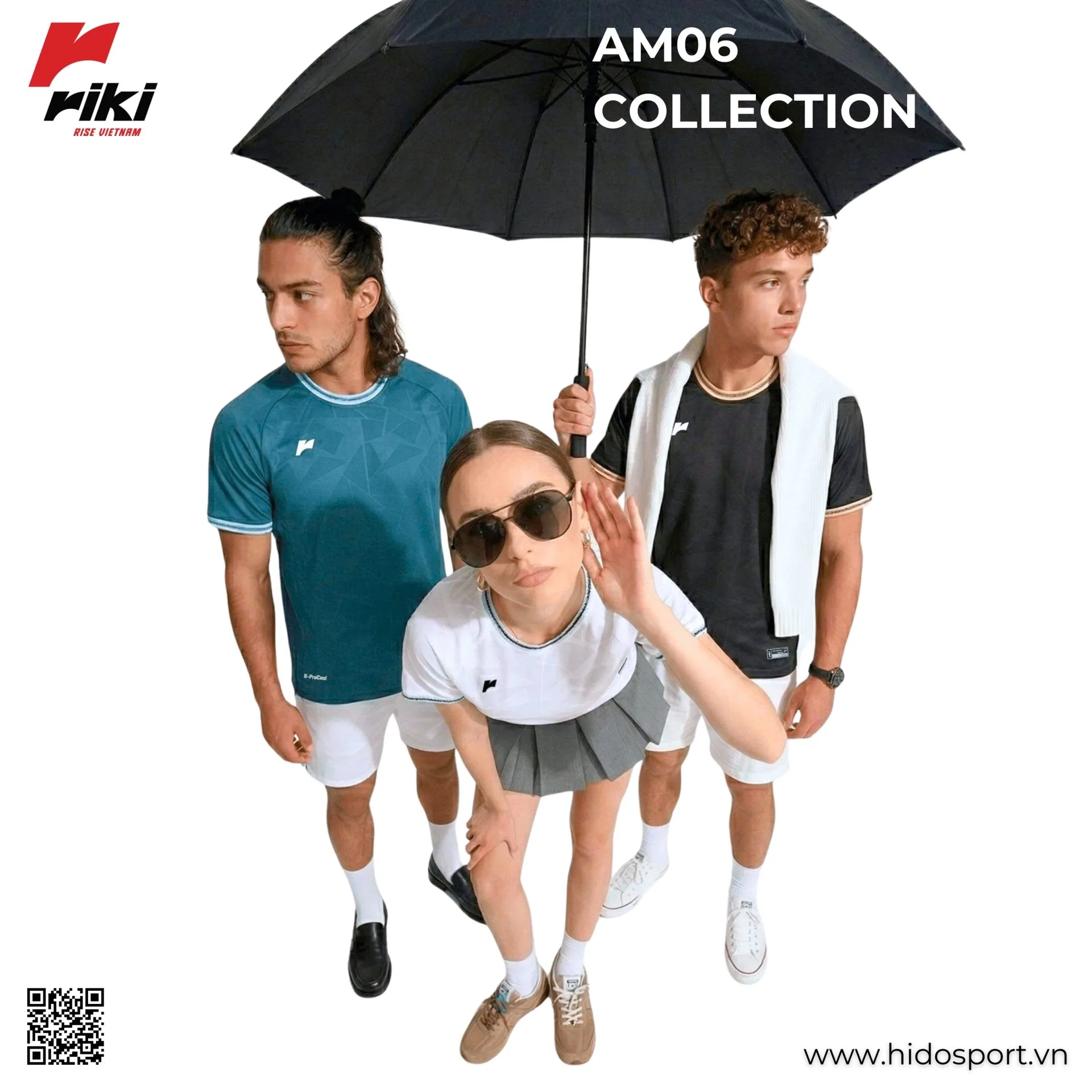 Áo Pickleball Nam Nữ RIKI AM06 Chính Hãng 2026 - BST 3 Màu - HIDO SPORT