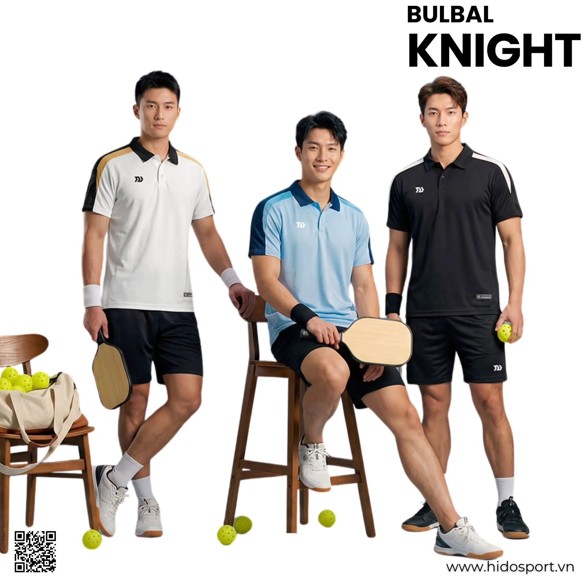 Áo Polo Pickleball Bulbal Knight Chính Hãng 2026 - BST 3 Màu - HIDO SPORT