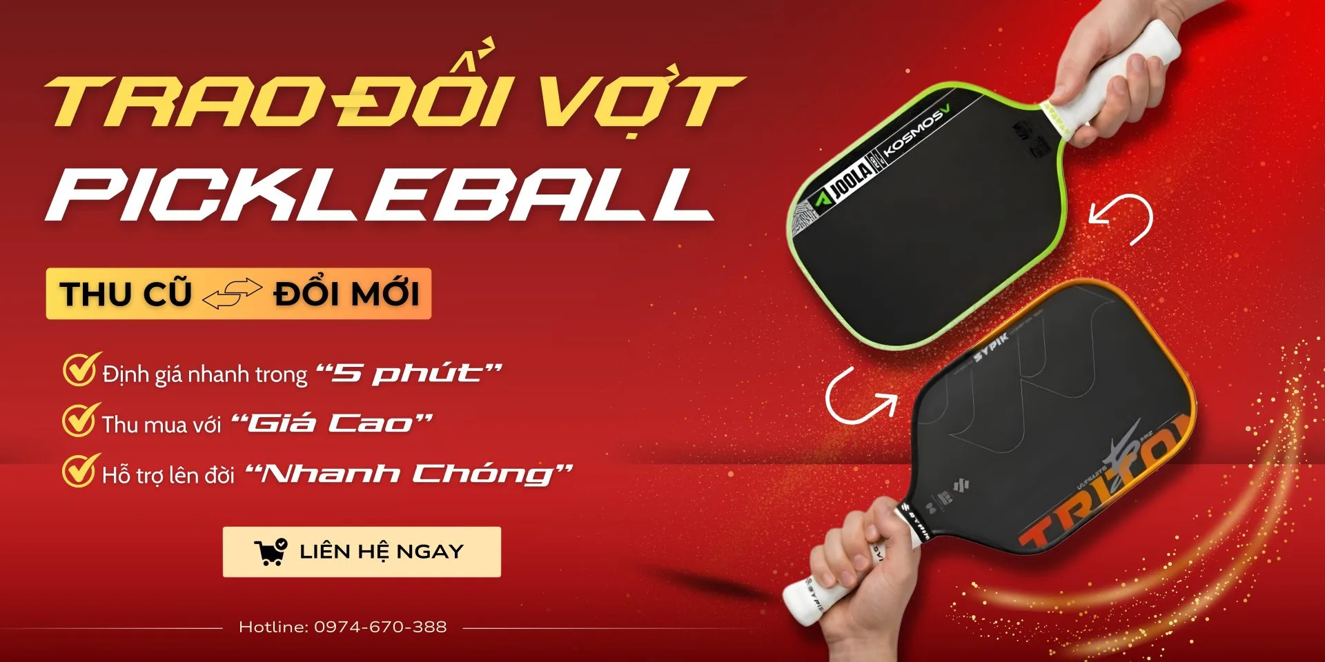 Banner Thu Cu Doi Moi Vot Pickleball Hido Sport