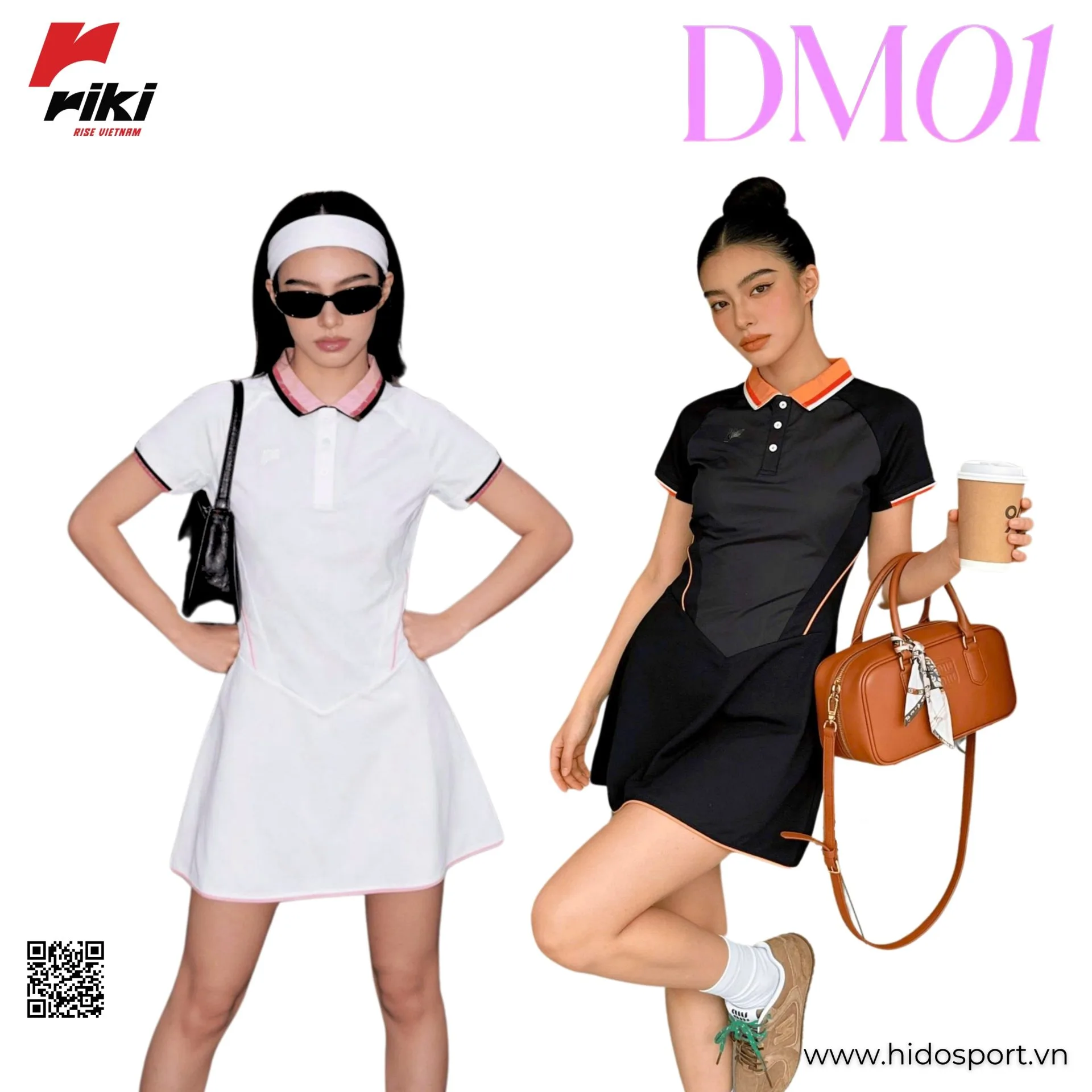 Đầm Thể Thao Pickleball Nữ RIKI DM01 Chính Hãng 2026 - HIDO SPORT