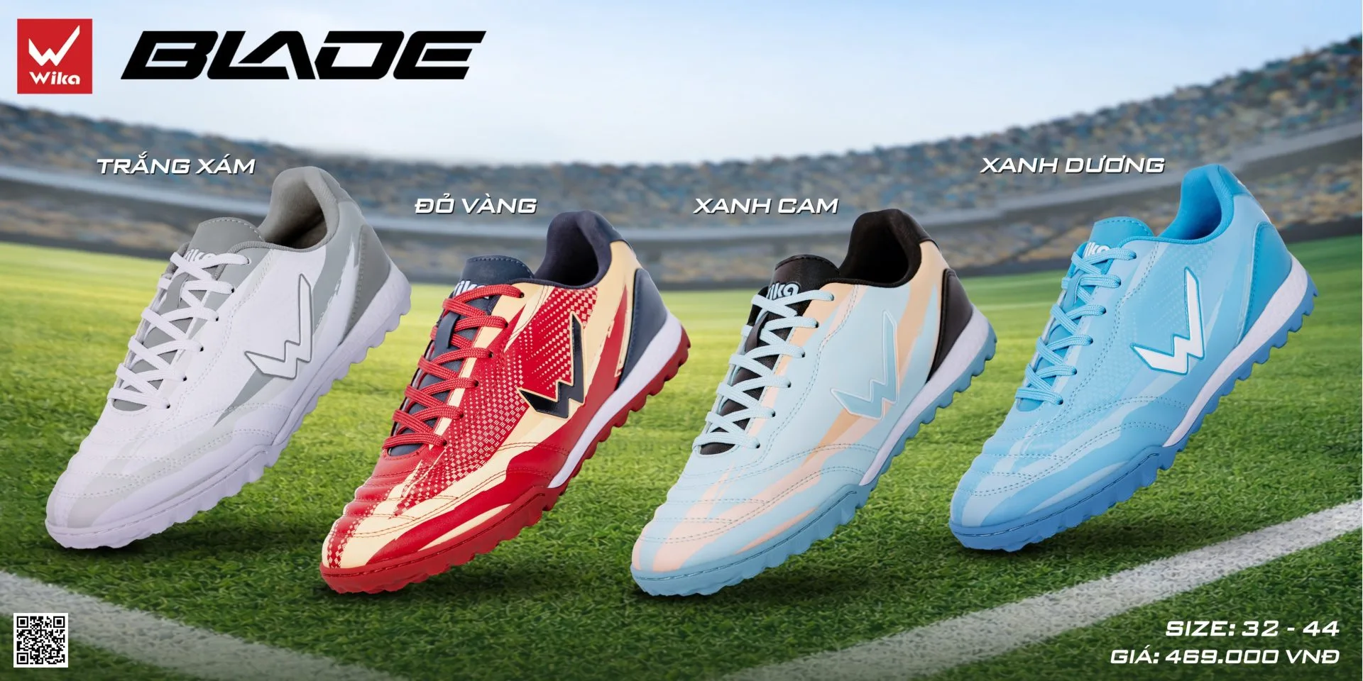 Giày Bóng Đá Wika Blade Chính Hãng 2026 | BST 4 Màu - 1