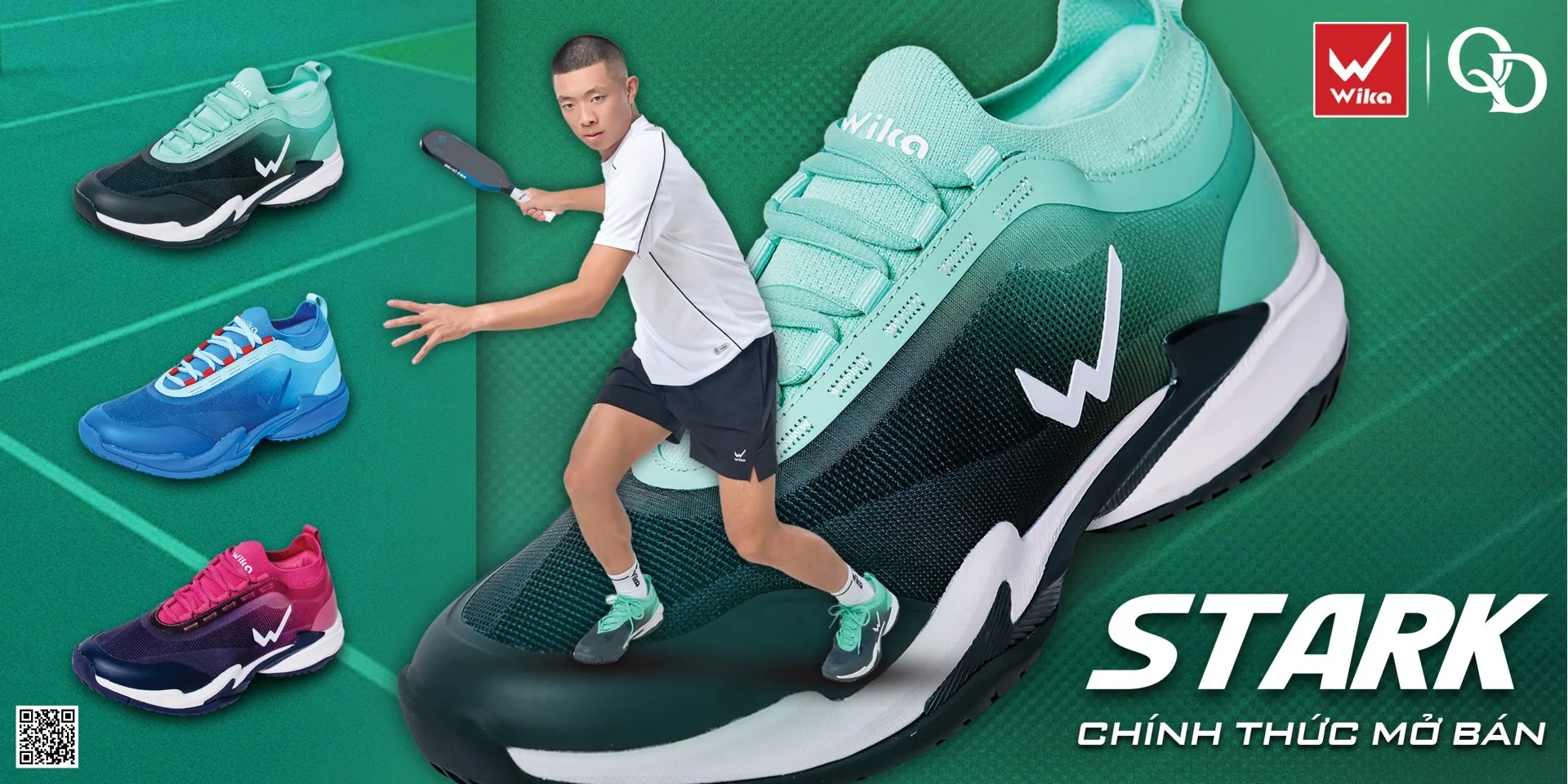 Giày Pickleball Wika Stark Quang Dương Chính Hãng | BST 3 Màu - 1