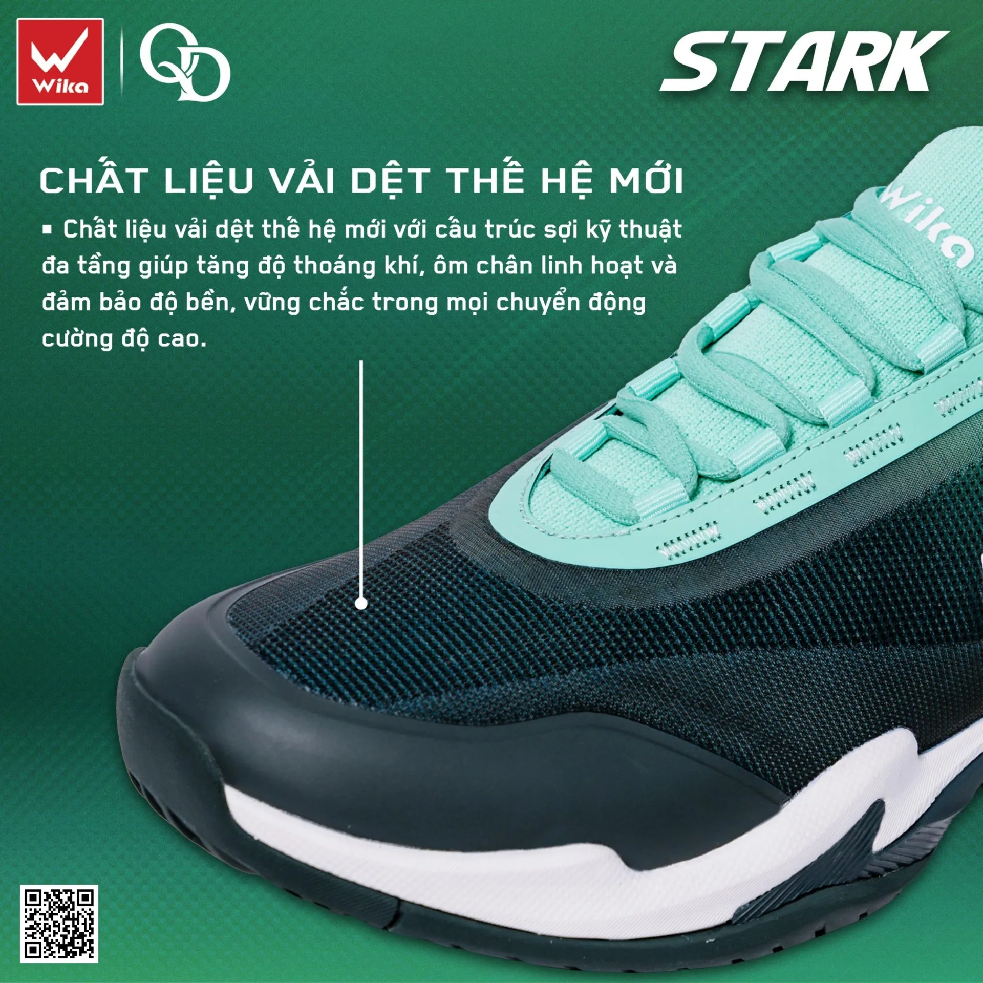 Giày Pickleball Wika Stark Quang Dương Chính Hãng | BST 3 Màu - 2