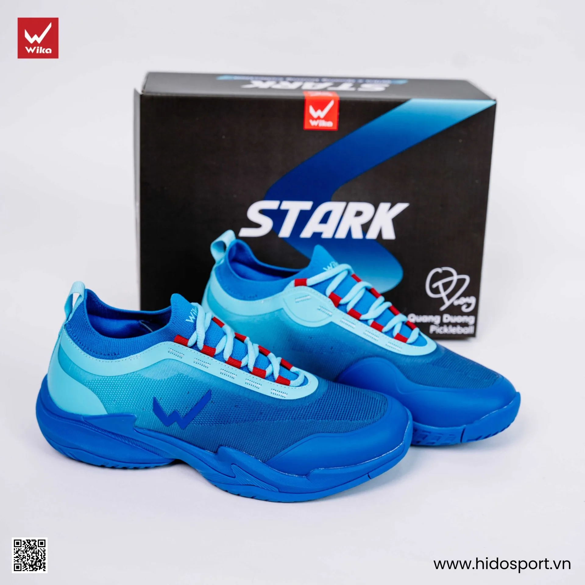 Giày Pickleball Wika Stark Quang Dương Chính Hãng | BST 3 Màu - Xanh Dương