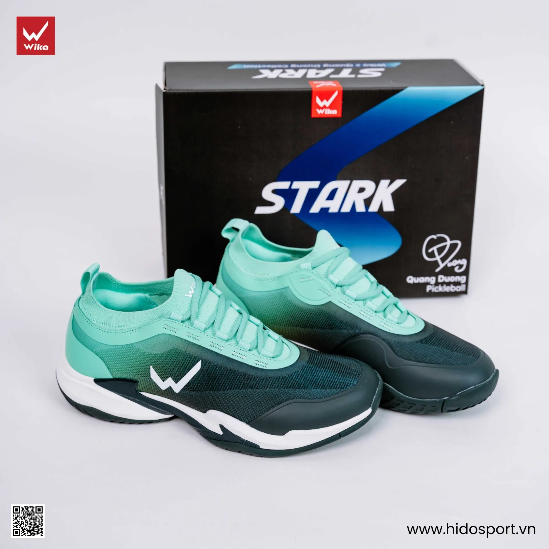 Giày Pickleball Wika Stark Quang Dương Chính Hãng | BST 3 Màu - Xanh Lá