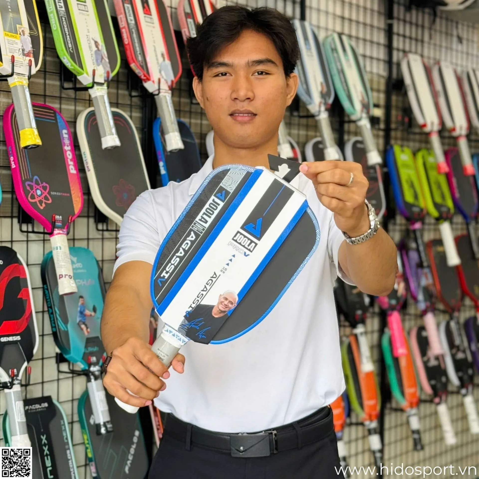 Joola Agassi Pro V Andre Agassi Royal Blue 16mm Hinh Anh Thuc Te 02