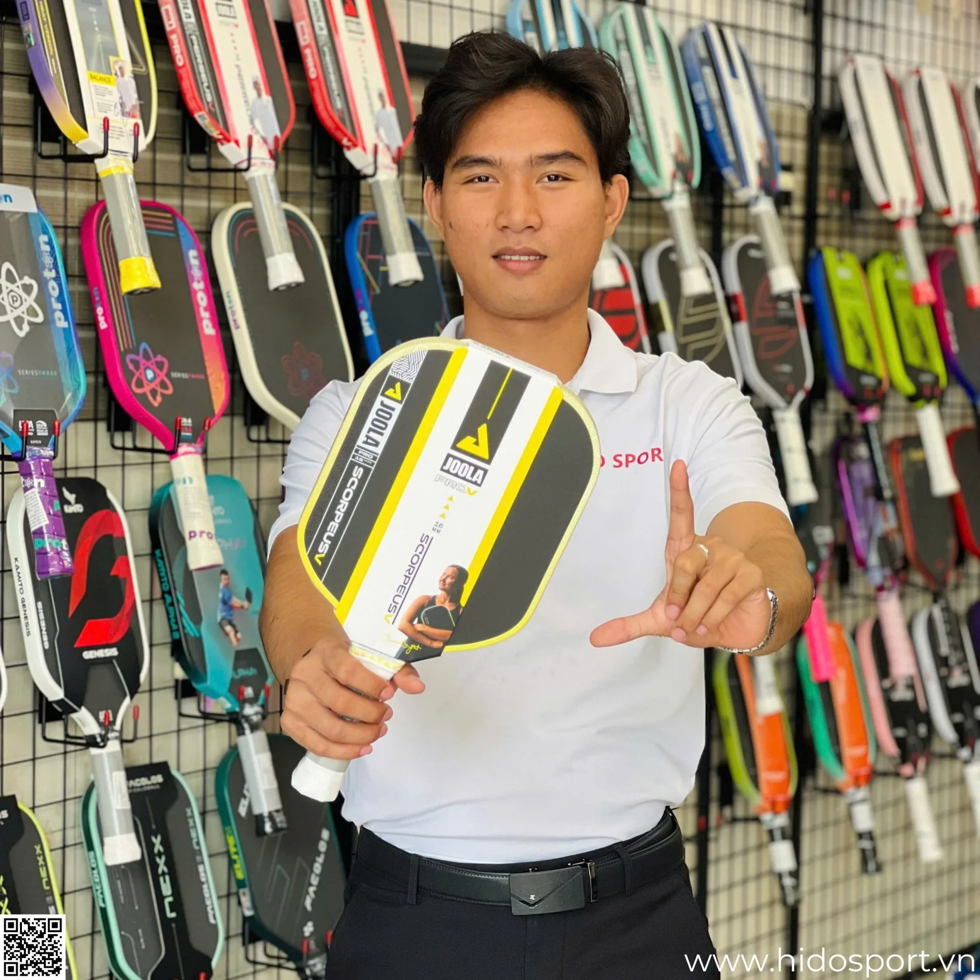 Joola Scorpeus Pro V Anna Bright Yellow 14mm 16mm Hinh Anh Thuc Te 01