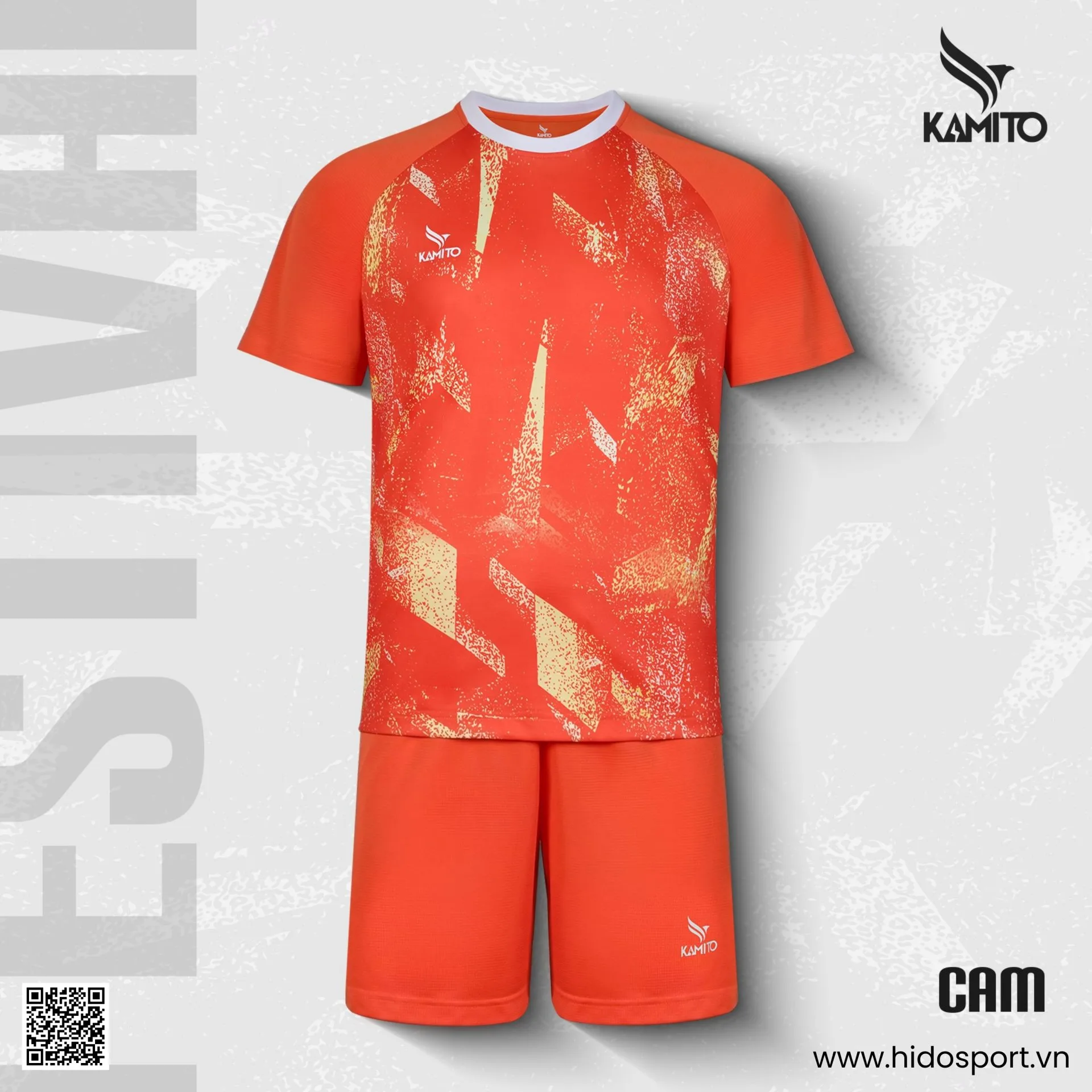 Quần Áo Bóng Đá Thiết Kế Chính Hãng Kamito Festival 02 - BST 5 Màu - Cam