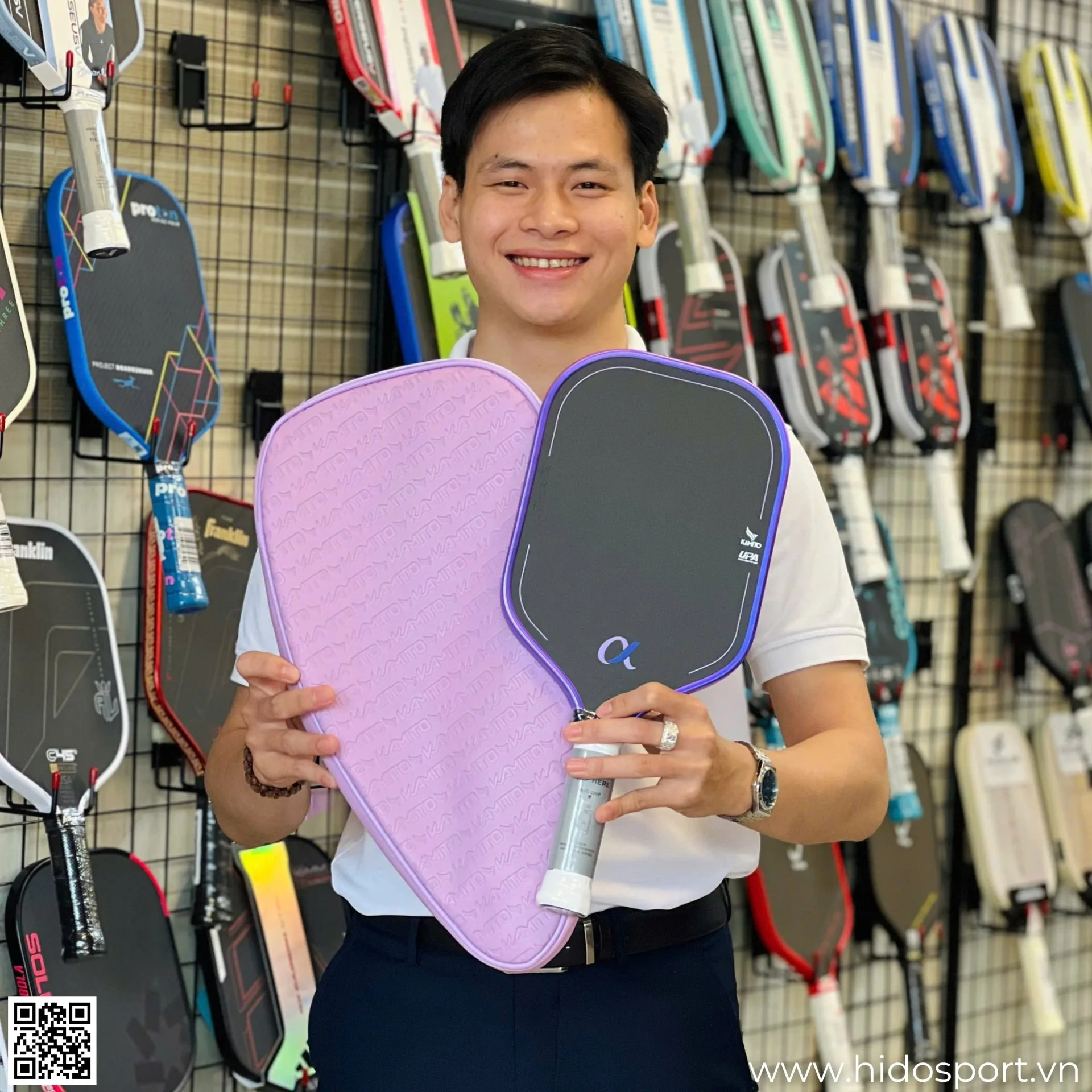 Vot Pickleball Kamito Alpha X Her Powe Hinh Anh Thuc Te Tai Hido Sport 07