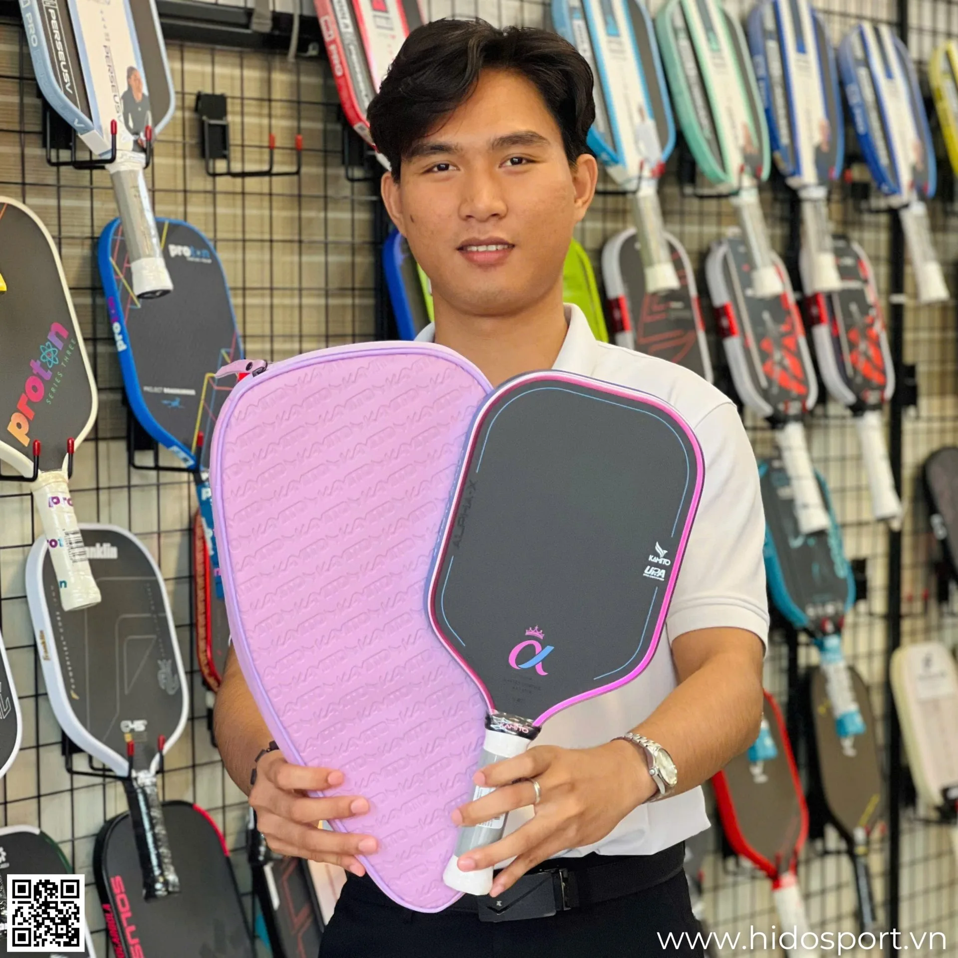 Vot Pickleball Kamito Alpha X Her Powe Hinh Anh Thuc Te Tai Hido Sport 13