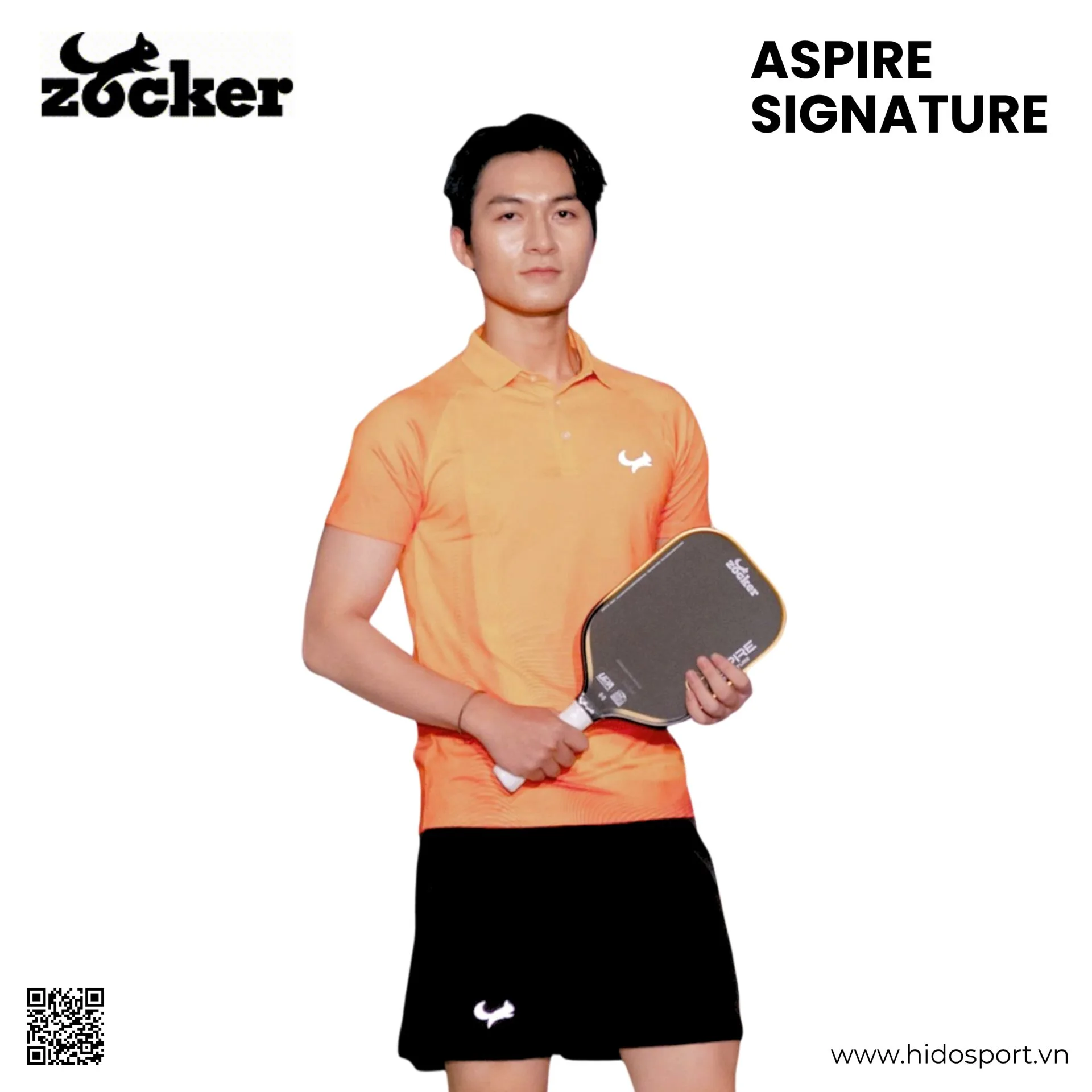 Áo Polo Pickleball Zocker Aspire Signature Chính Hãng - HIDO SPORT