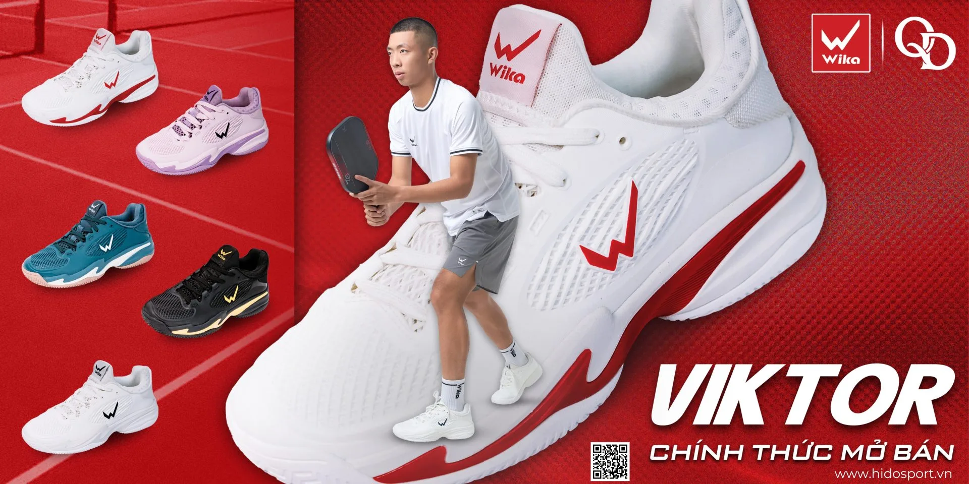 Giày Pickleball Wika Viktor Quang Dương Chính Hãng | BST 5 Màu - 1