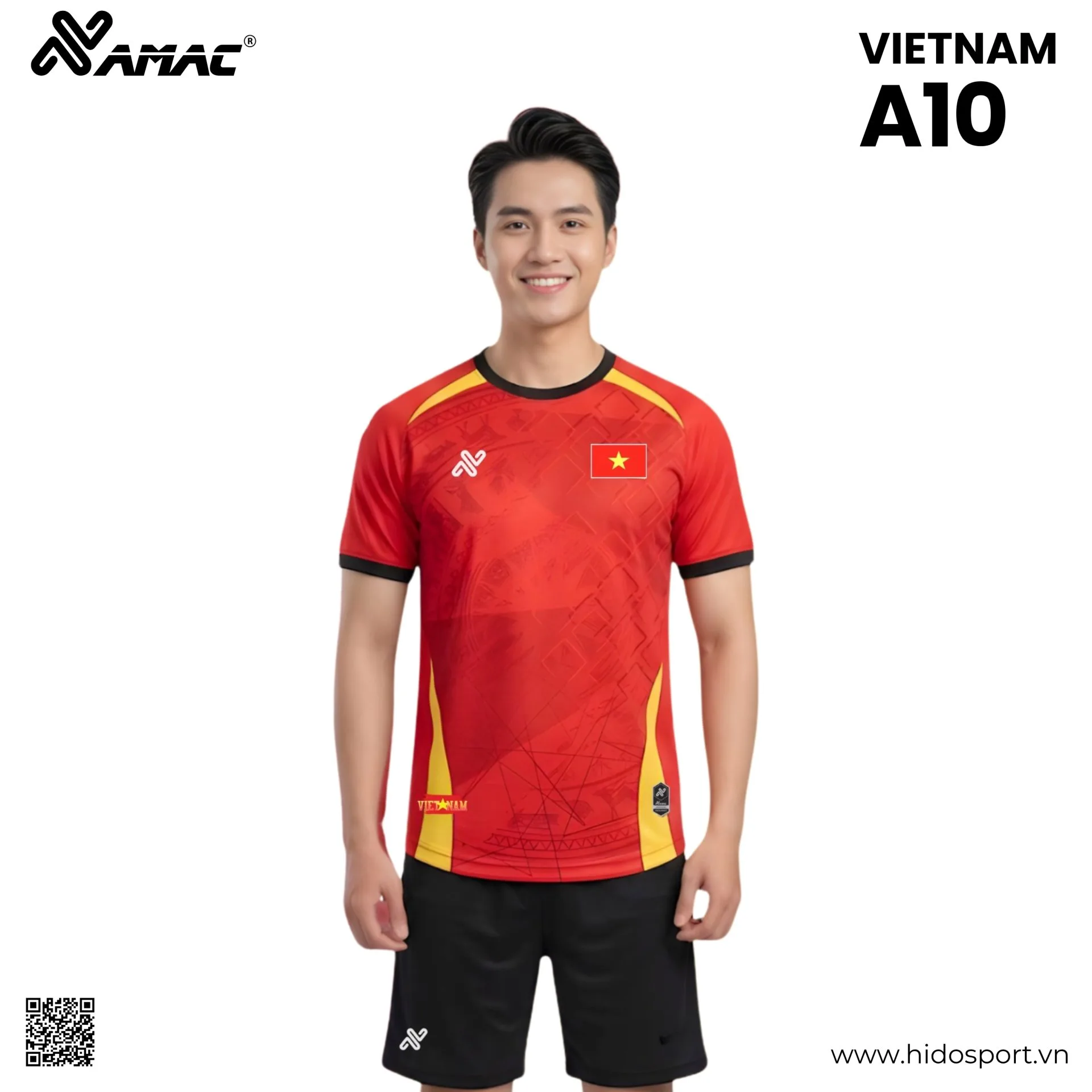 Quần Áo Bóng Đá Amac Việt Nam A10 Chính Hãng - Chào Mừng 30/4 - HIDO SPORT