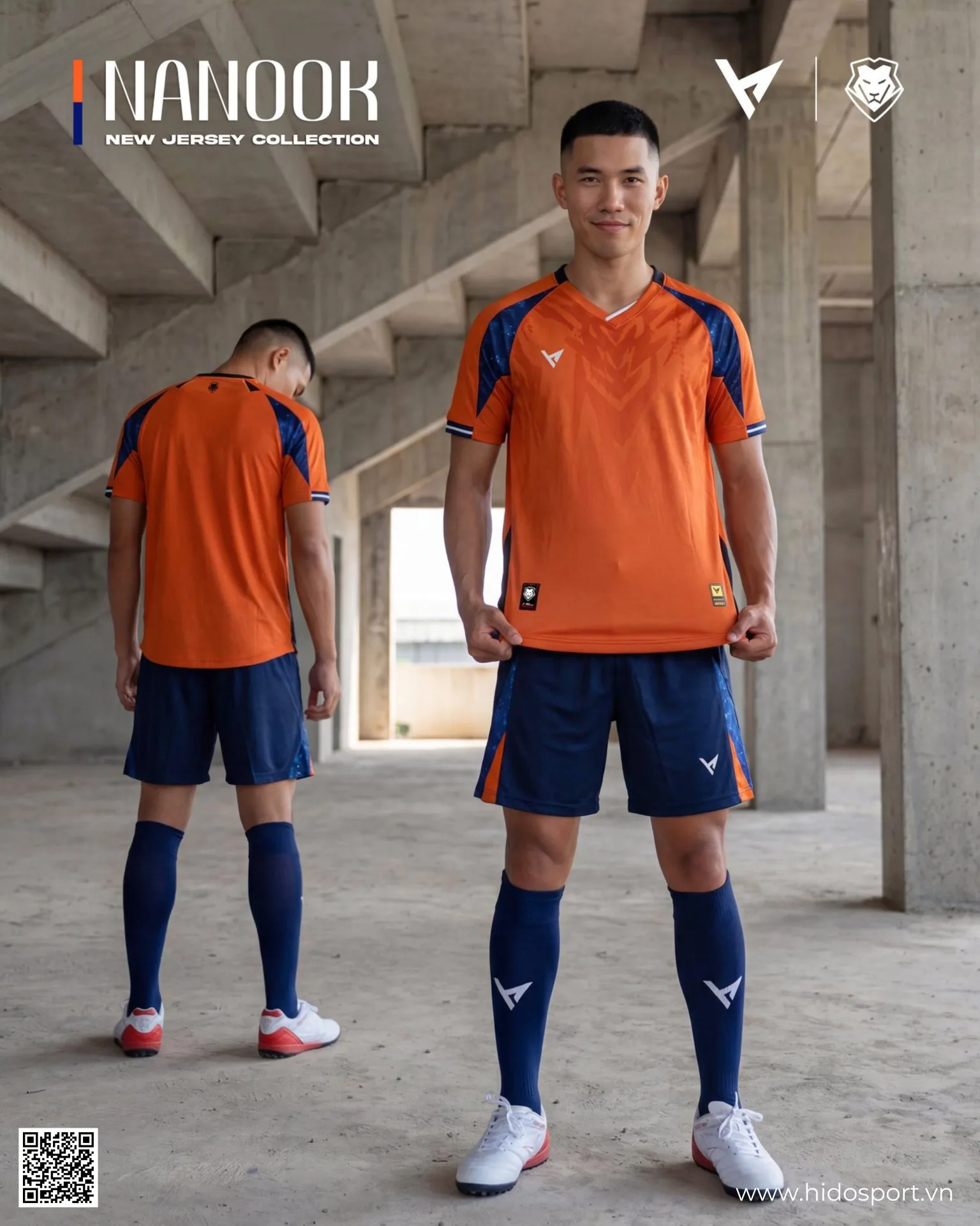 Quần Áo Bóng Đá Thiết Kế Chính Hãng VH NANOOK 2026 - BST 6 MÀU - Cam