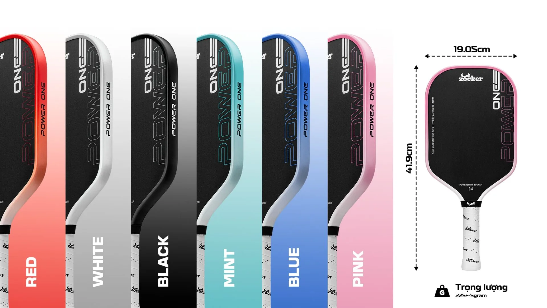 Vot Pickleball Zocker Power One 6 Mau