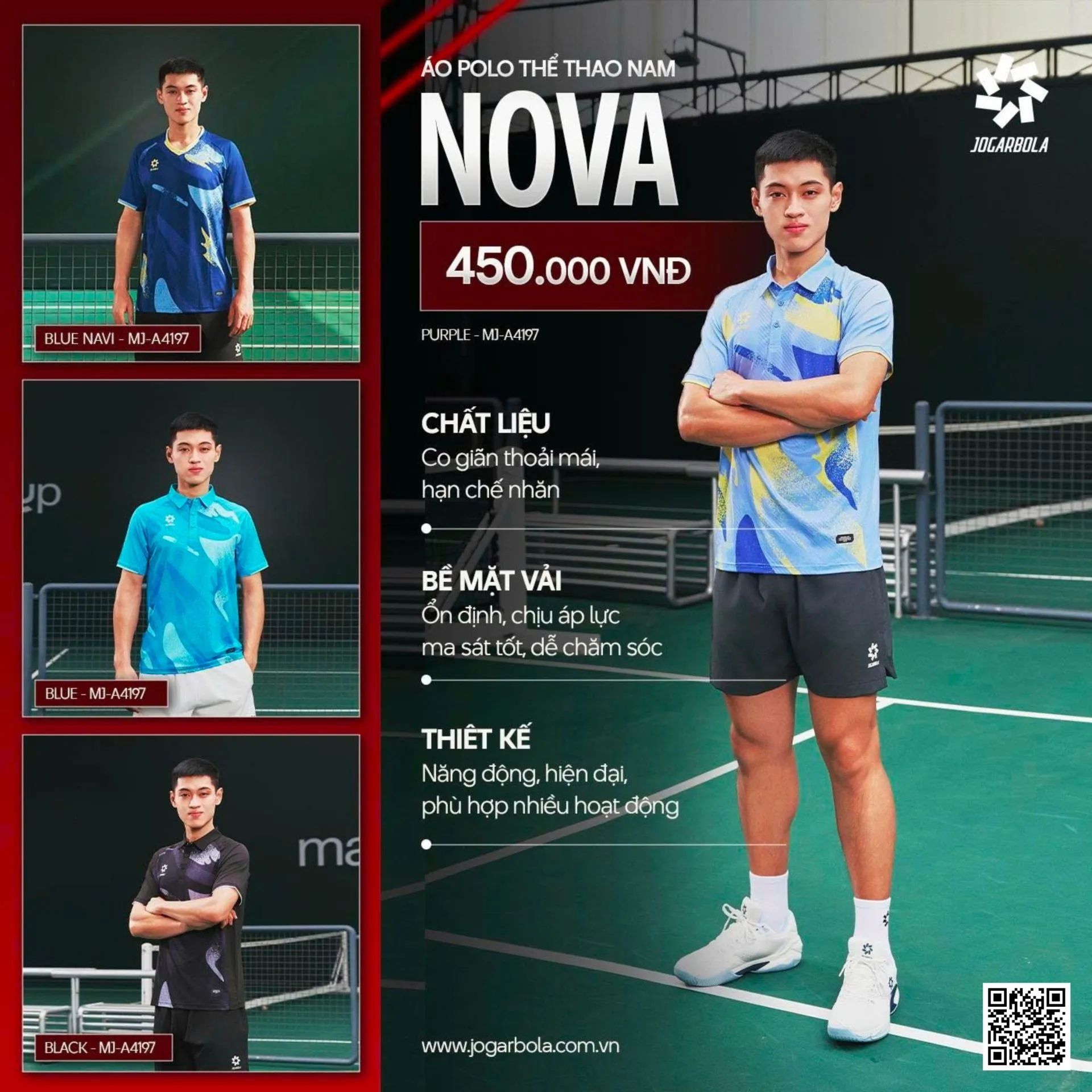 Áo Pickleball Jogarbola Nova Chính Hãng - 1