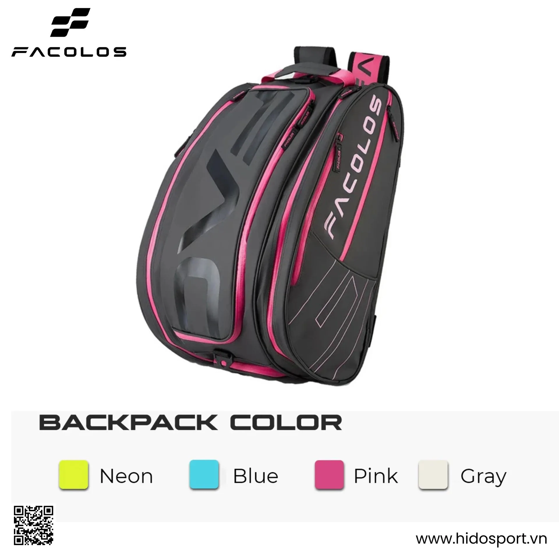 Balo Pickleball Facolos Elite Backpack Chính Hãng - HIDO SPORT