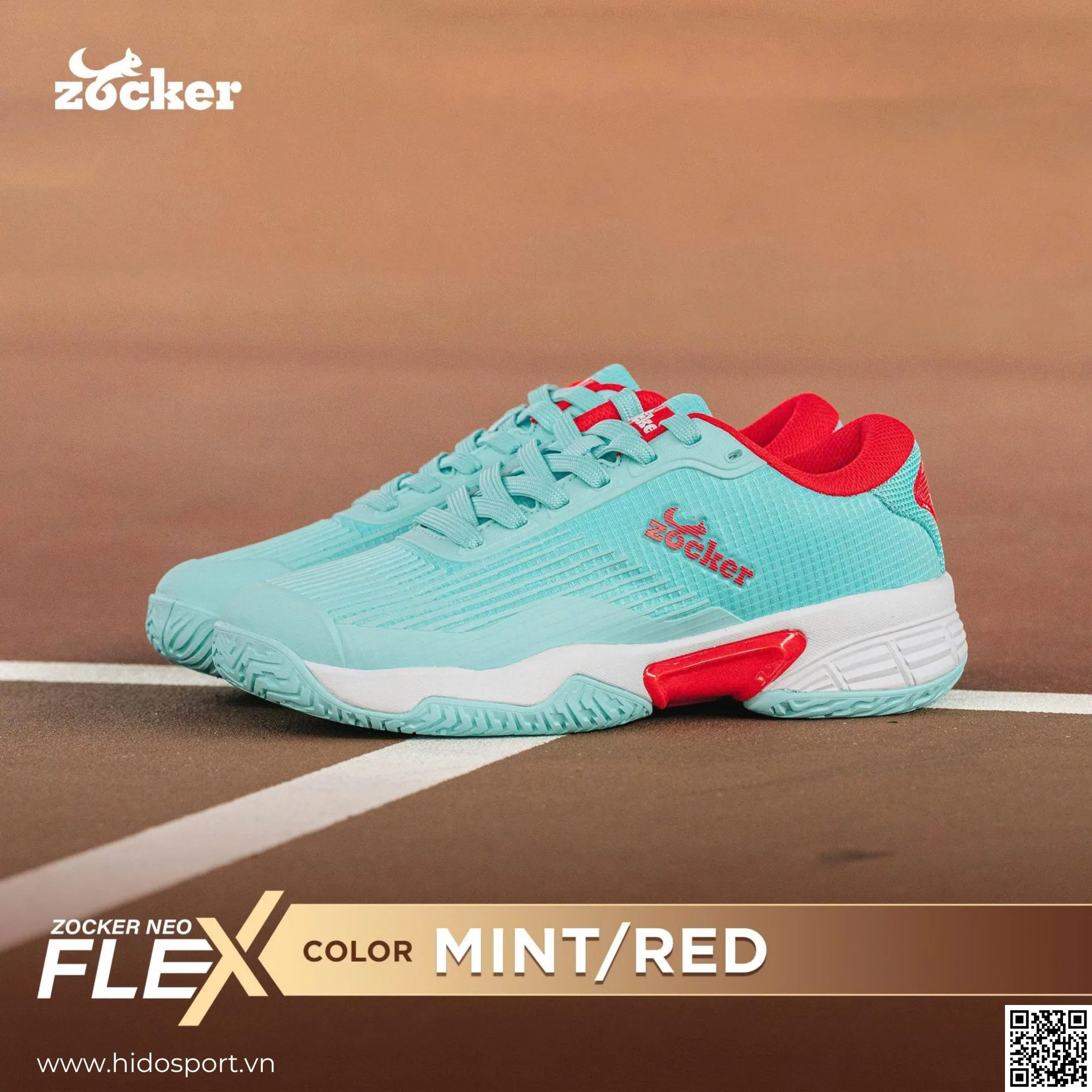 (TITLE)% Giày Pickleball Zocker NeoFlex Chính Hãng - Mint