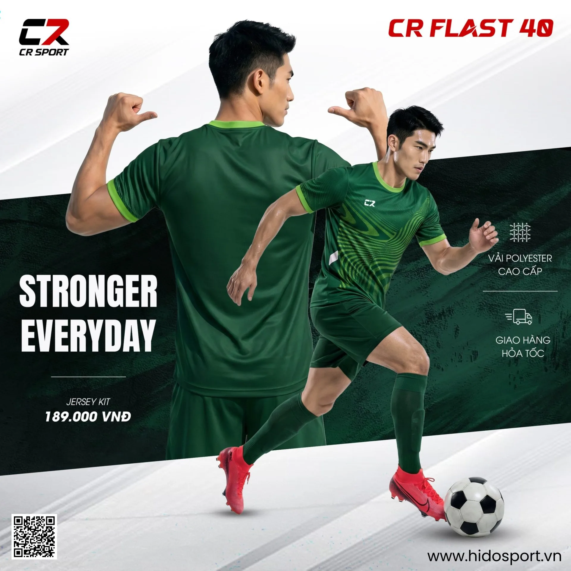 (TITLE)% Quần Áo Bóng Đá Thiết Kế Chính Hãng CR FLAST 40 - Xanh Lá