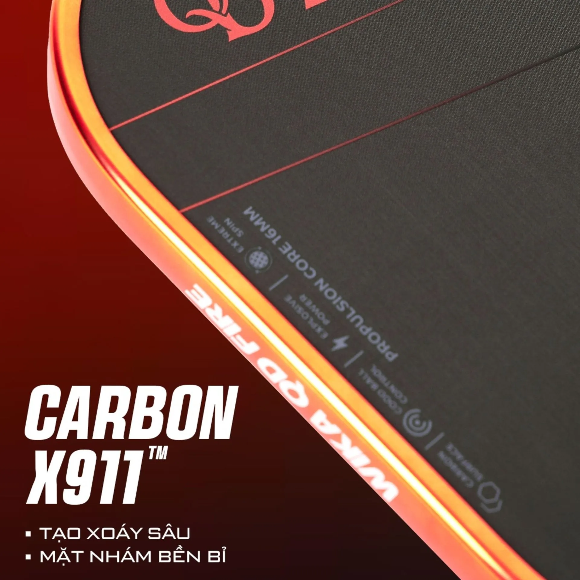(TITLE)% Vot Pickleball Wika Fire Quang Duong Carbon X911