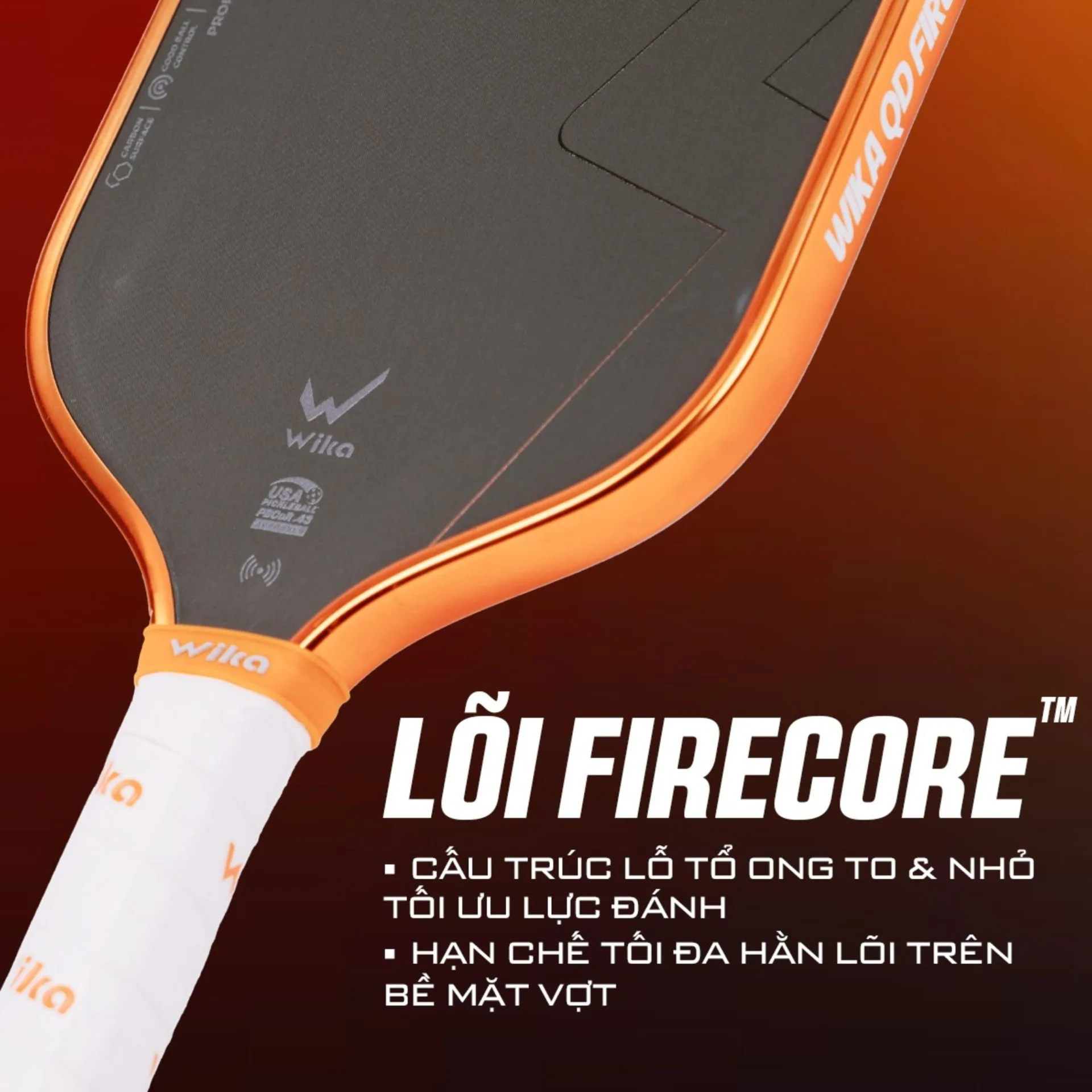 (TITLE)% Vot Pickleball Wika Fire Quang Duong Loi Firecore