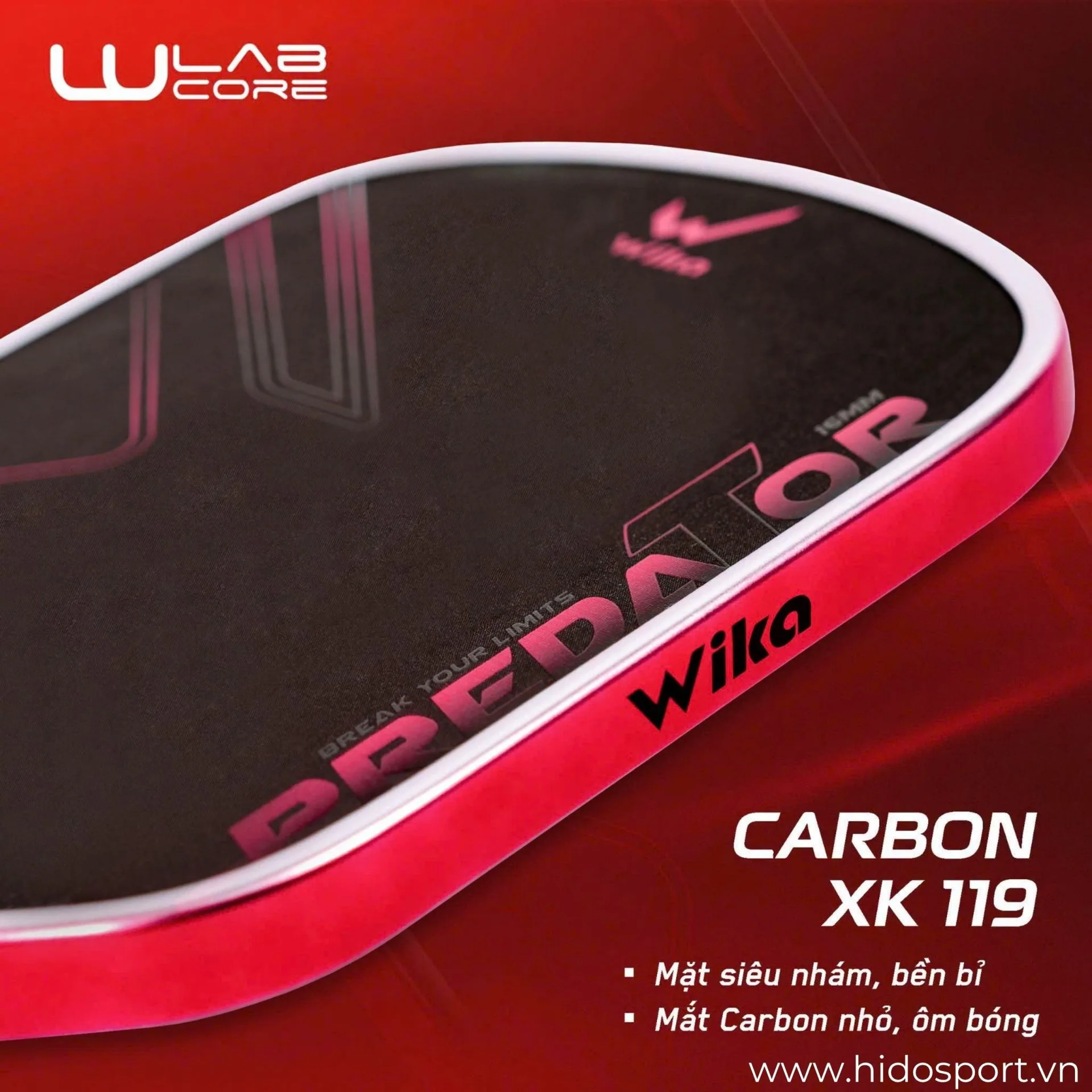 (TITLE)% Be Mat Carbon Xk119 Vot Pickleball Wika Predator