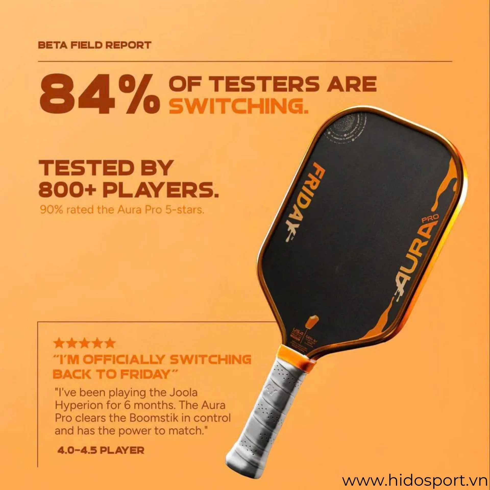 (TITLE)% Vot Pickleball Friday Aura Pro Metallic Orange Creamsicle Kit Limited Beta Test