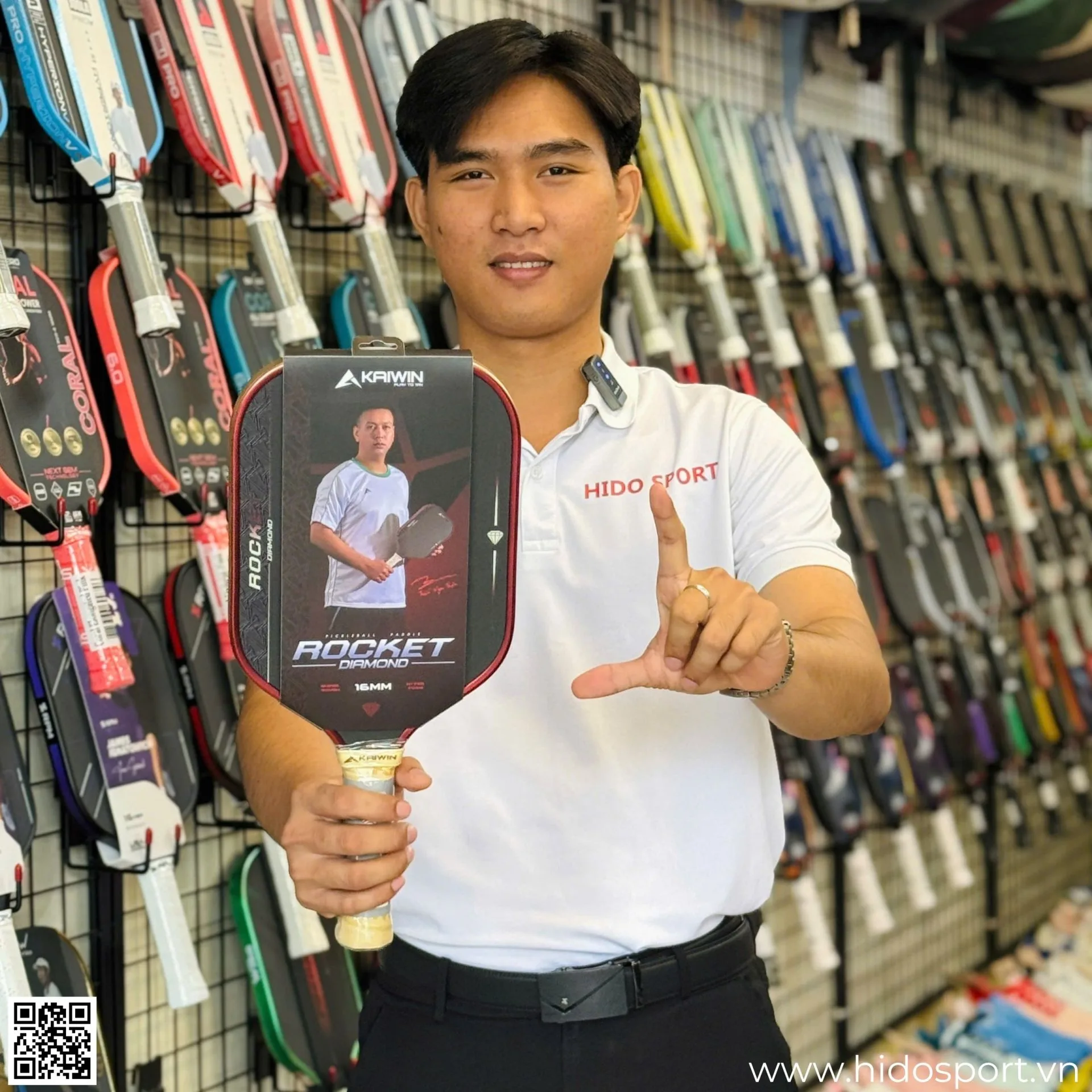Vot Pickleball Kaiwin Rocket Pro Diamond Tai Hido Sport