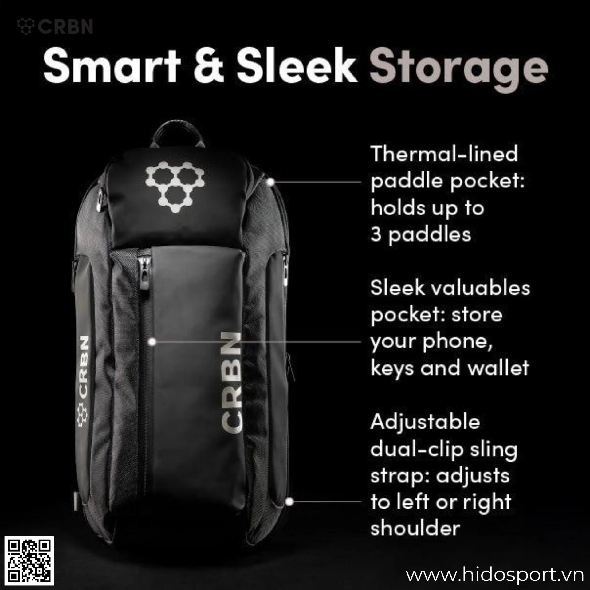 (TITLE)% Tui Deo Cheo Pickleball Crbn Pro Team Sling Bag 03