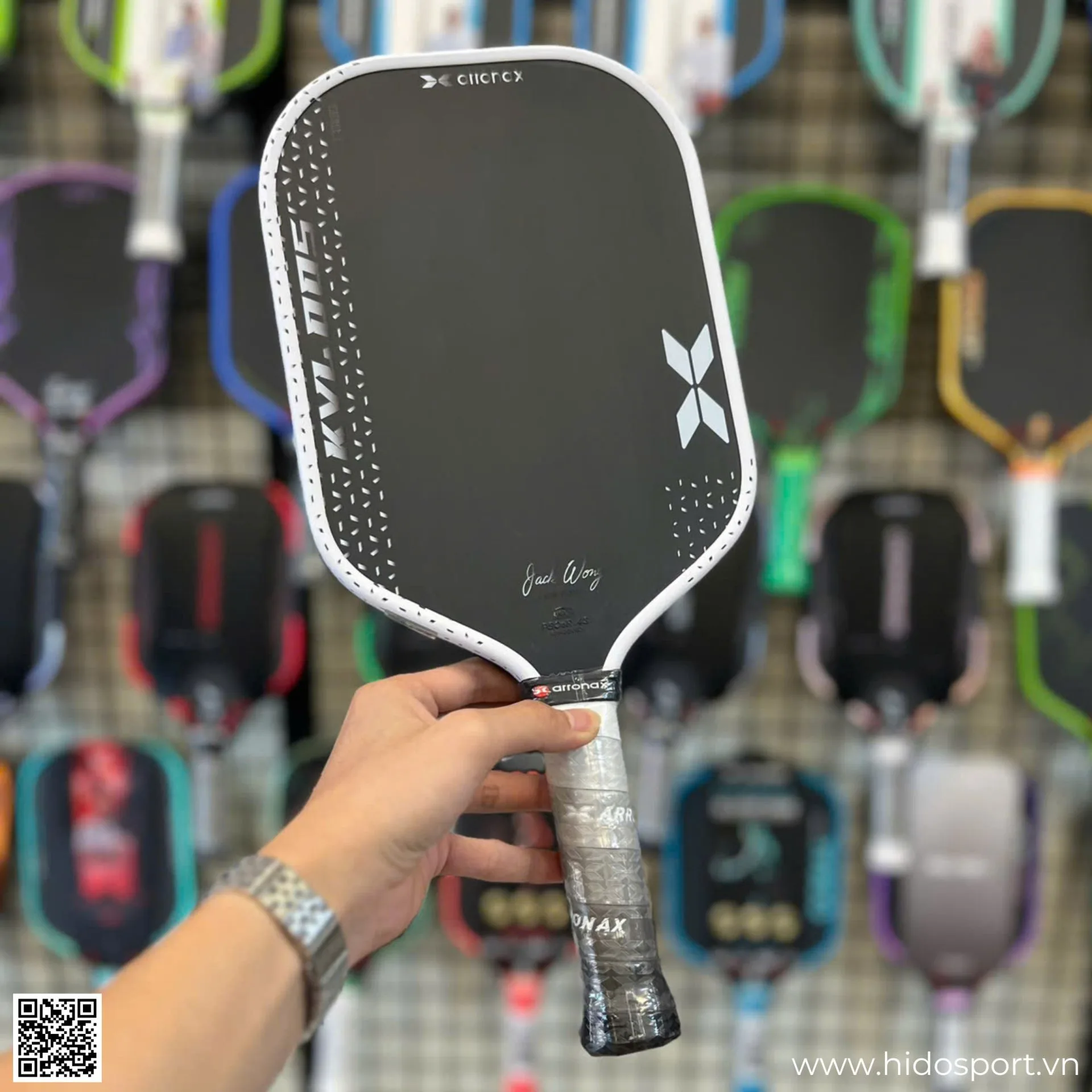 (TITLE)% Vot Pickleball Arronax Kvl005 Black White Cam Tay