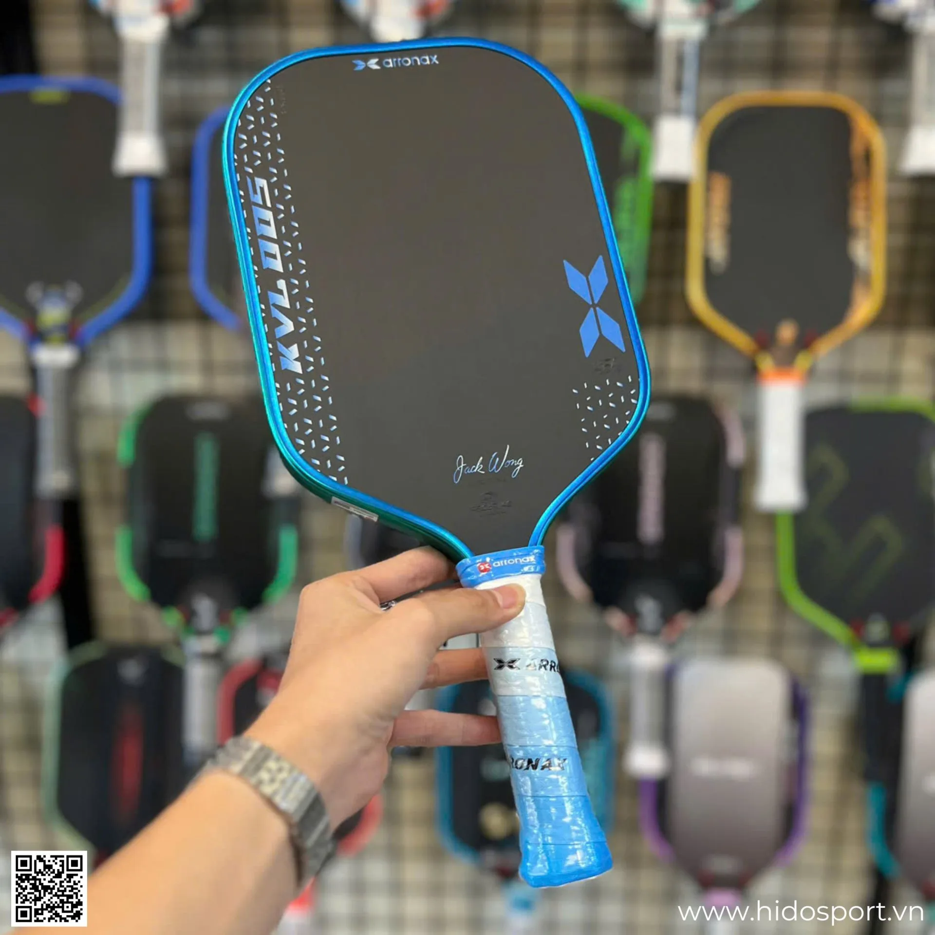 (TITLE)% Vot Pickleball Arronax Kvl005 Blue White Cam Tay