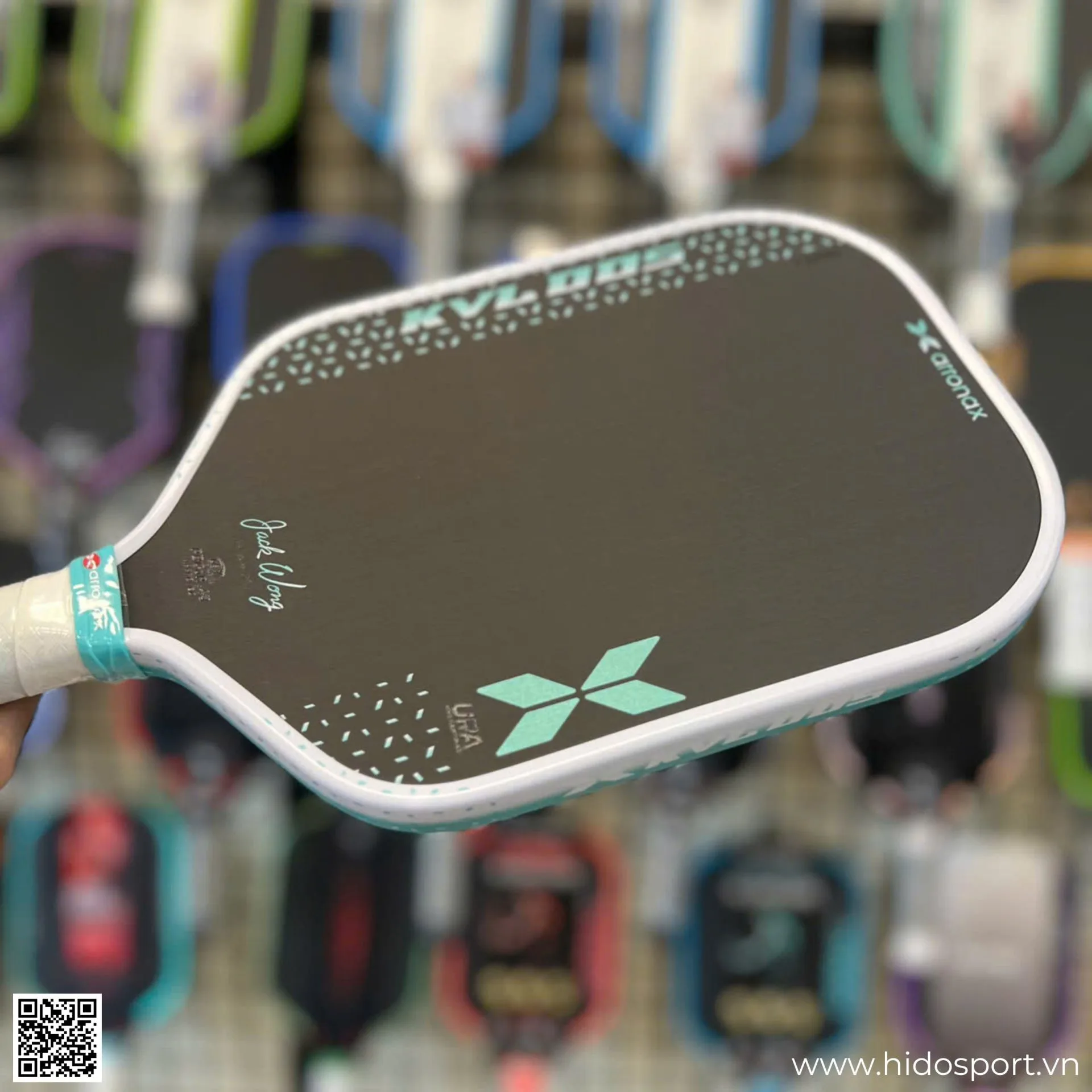 (TITLE)% Vot Pickleball Arronax Kvl005 Teal White Goc Nghieng