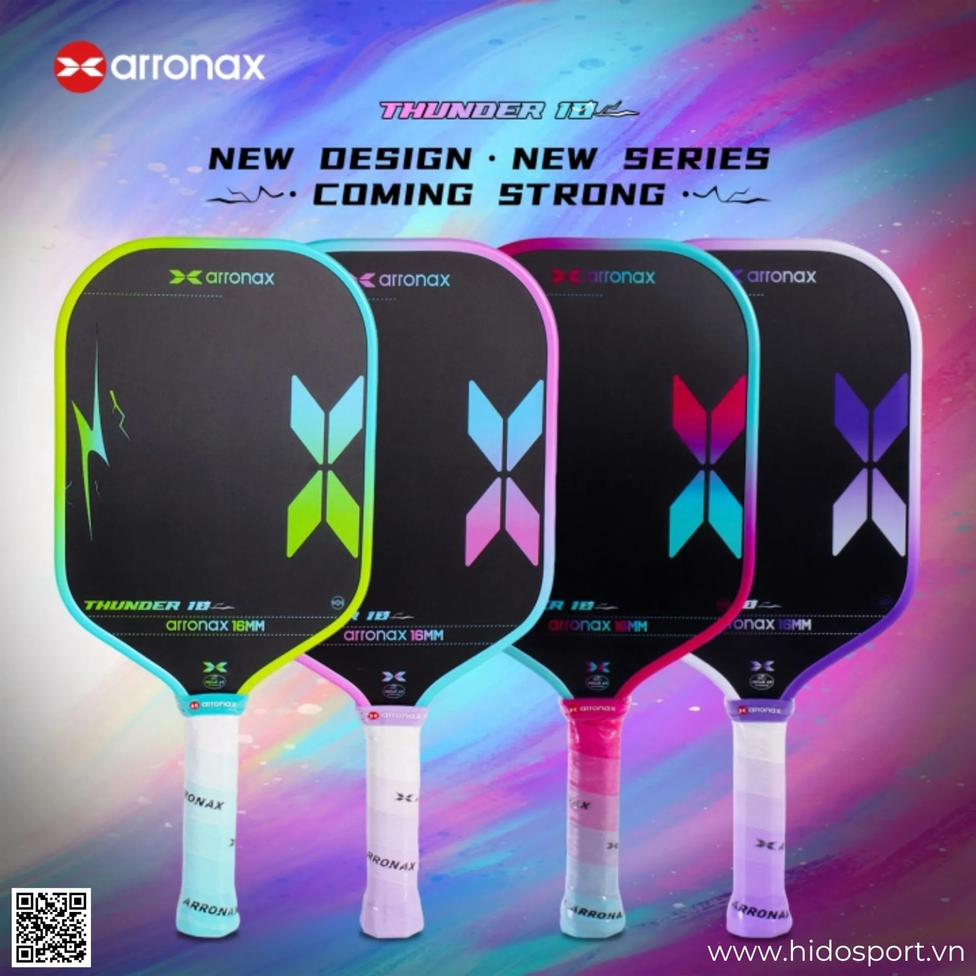 Vot Pickleball Arronax Thunder 10 16mm Bo Mau