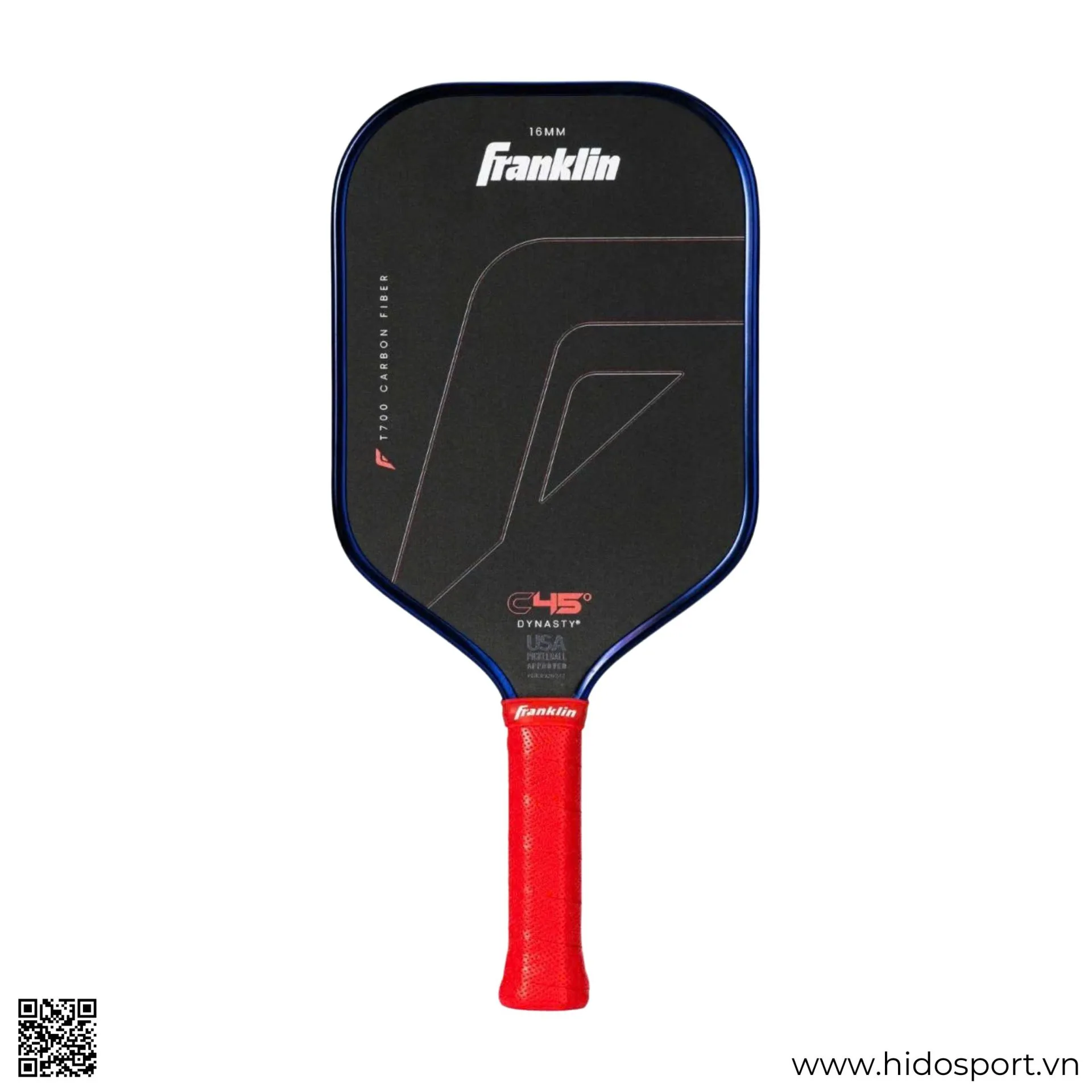 Vot Pickleball Franklin C45 Dynasty Red White Blue 16mm Mat Truoc